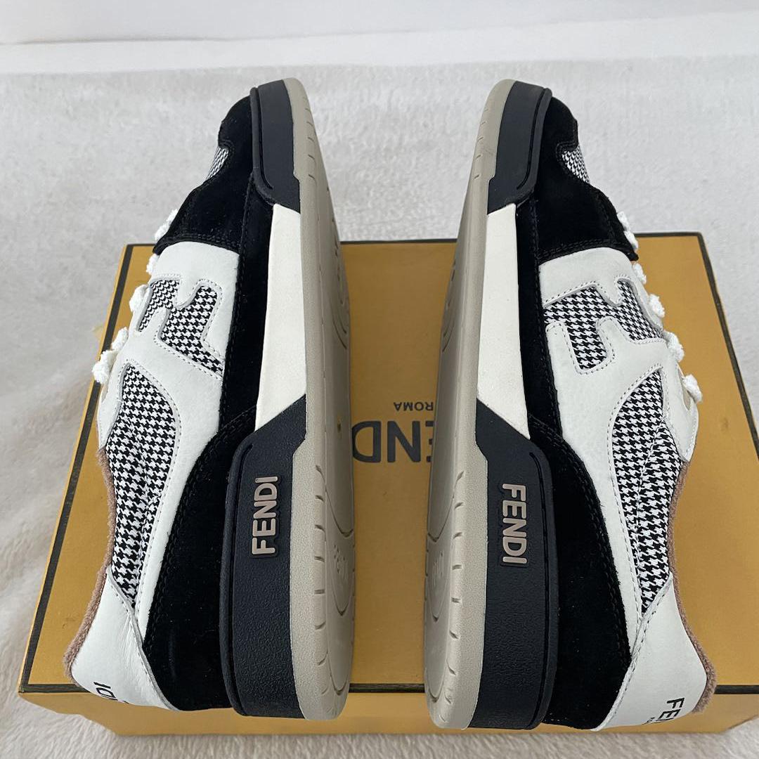 Fendi Match Low Tops In Black Suede Sneaker - FashionPlug