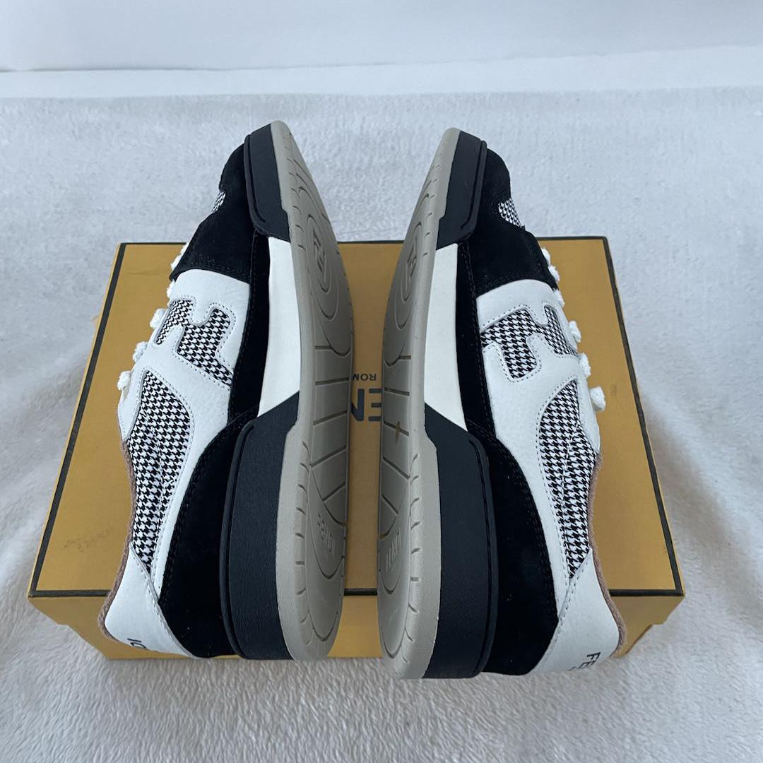 Fendi Match Low Tops In Black Suede Sneaker - FashionPlug