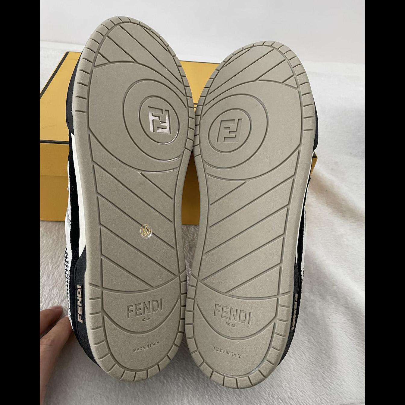 Fendi Match Low Tops In Black Suede Sneaker - FashionPlug