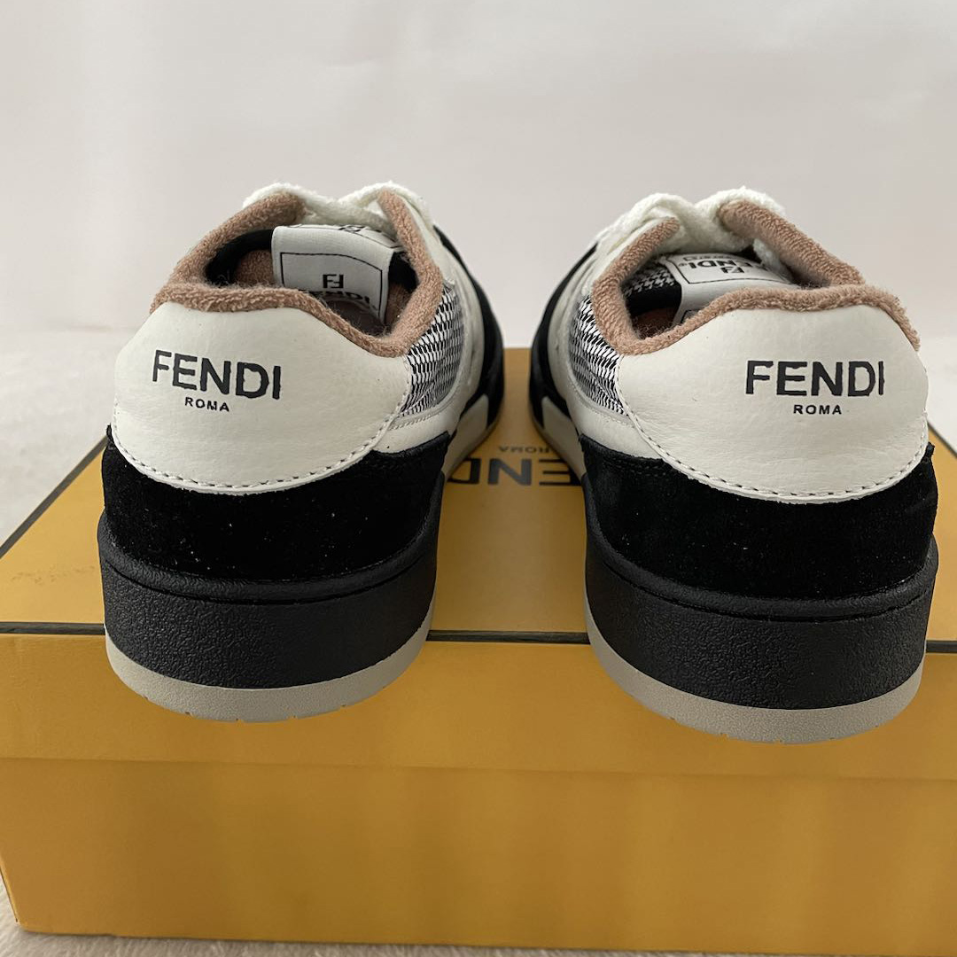Fendi Match Low Tops In Black Suede Sneaker - FashionPlug