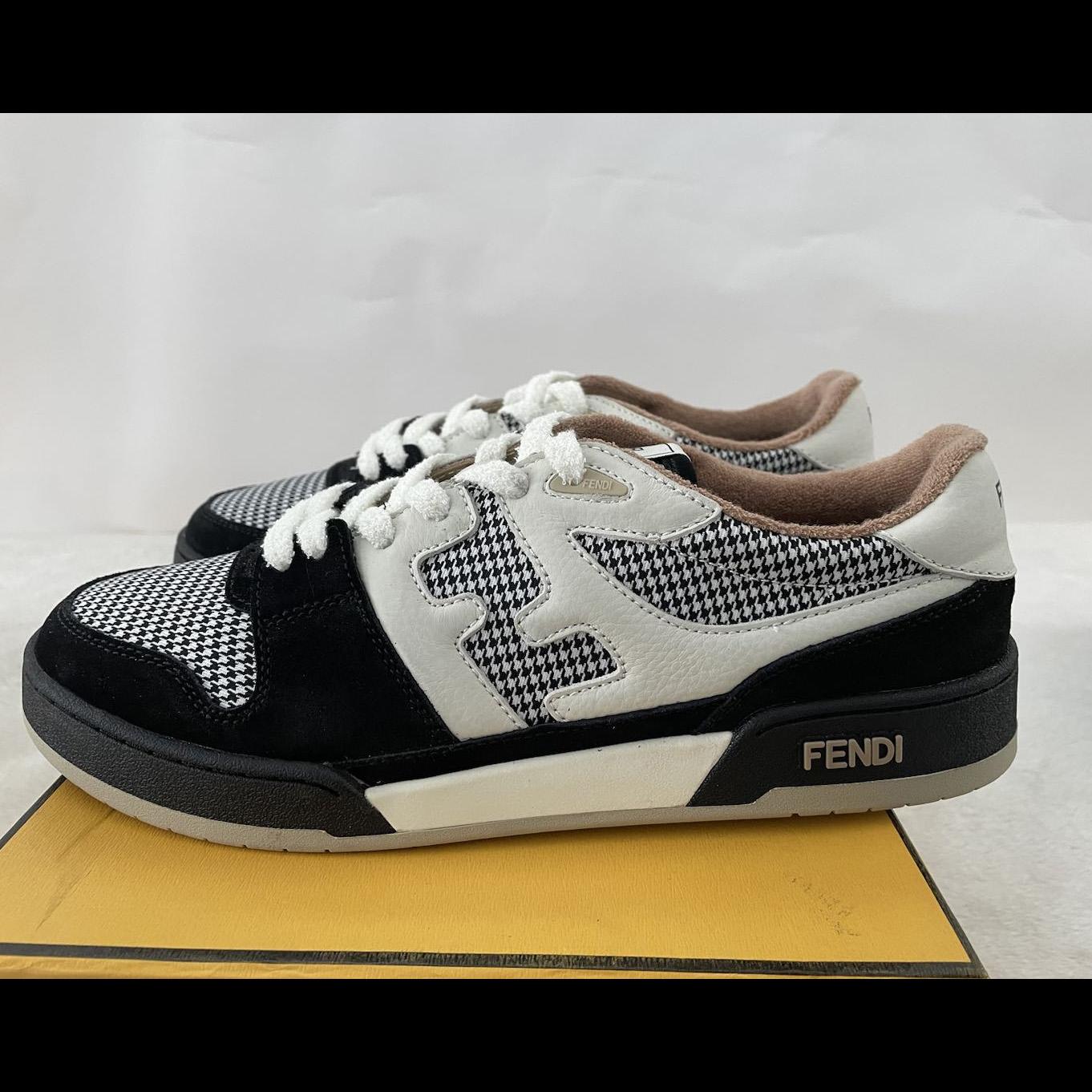 Fendi Match Low Tops In Black Suede Sneaker - FashionPlug