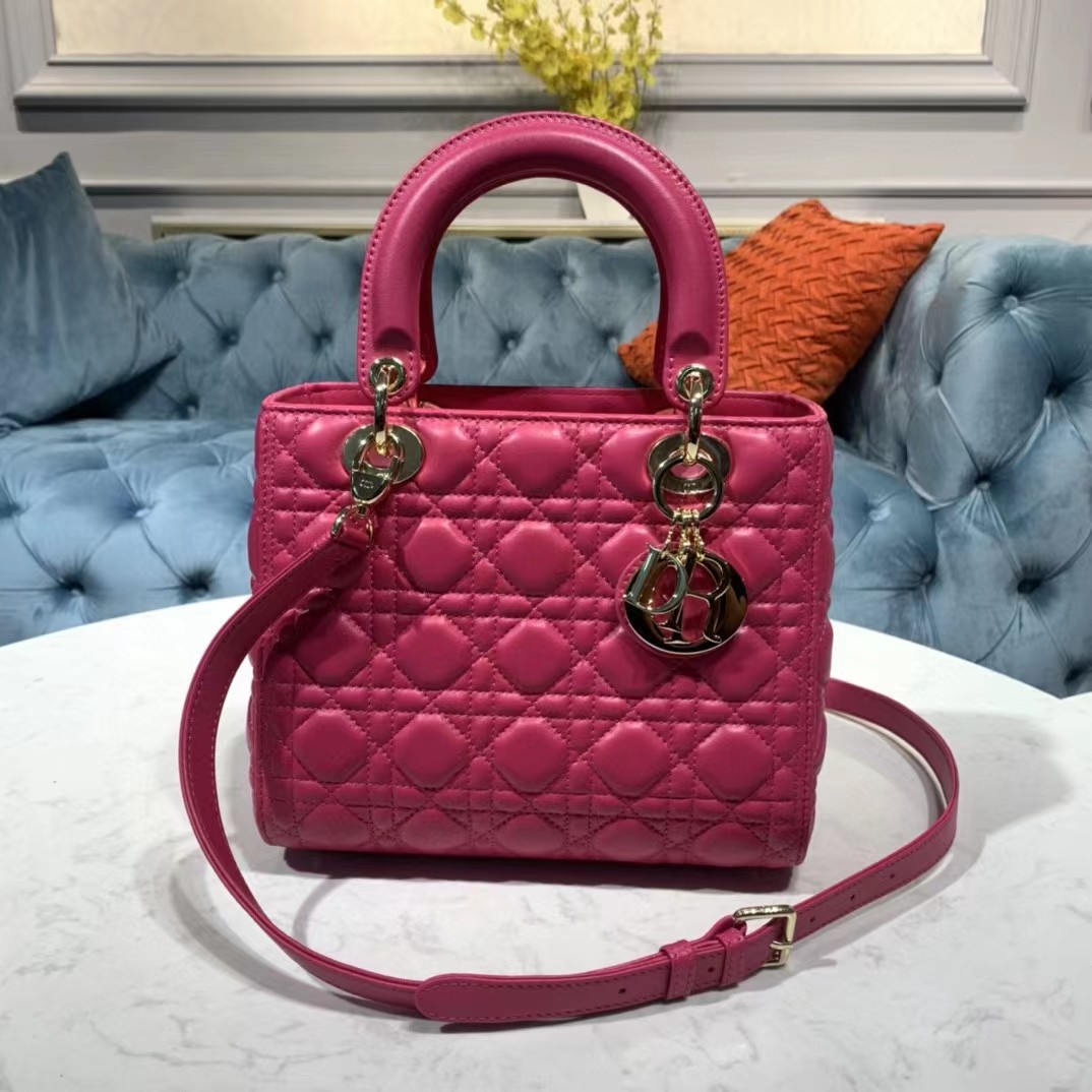 Dior Lady Bag  Cannage Calfskin（24-20-11CM） - FashionPlug