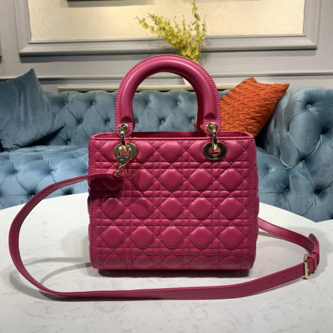 Dior Lady Bag  Cannage Calfskin（24-20-11CM） - FashionPlug