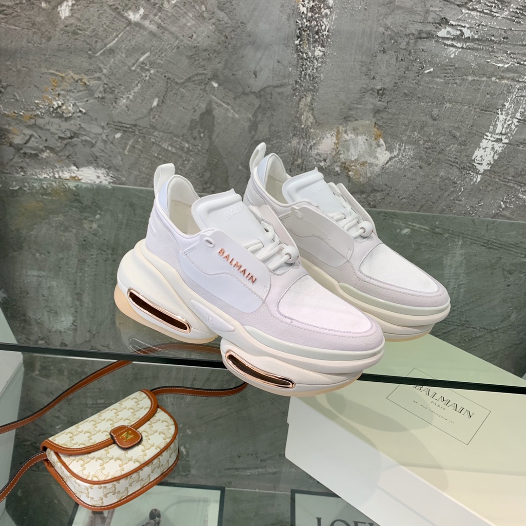 Balmain B-Bold Low-Top Sneakers - FashionPlug
