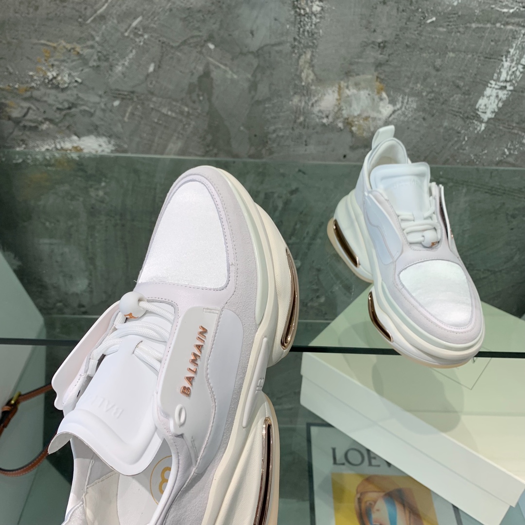 Balmain B-Bold Low-Top Sneakers - FashionPlug
