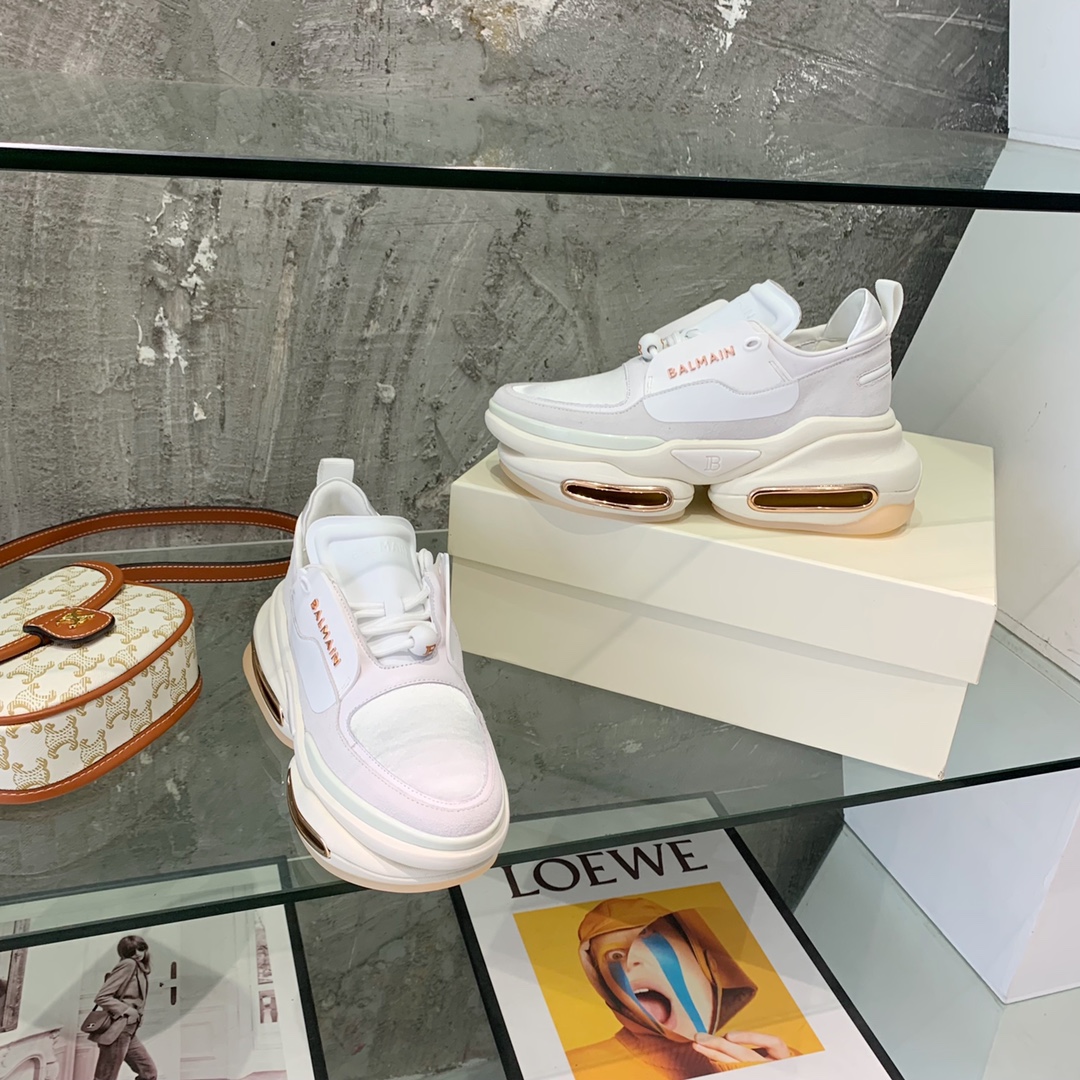 Balmain B-Bold Low-Top Sneakers - FashionPlug