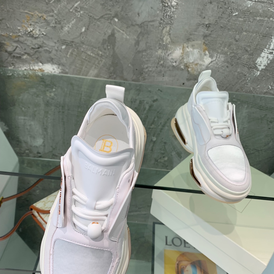 Balmain B-Bold Low-Top Sneakers - FashionPlug