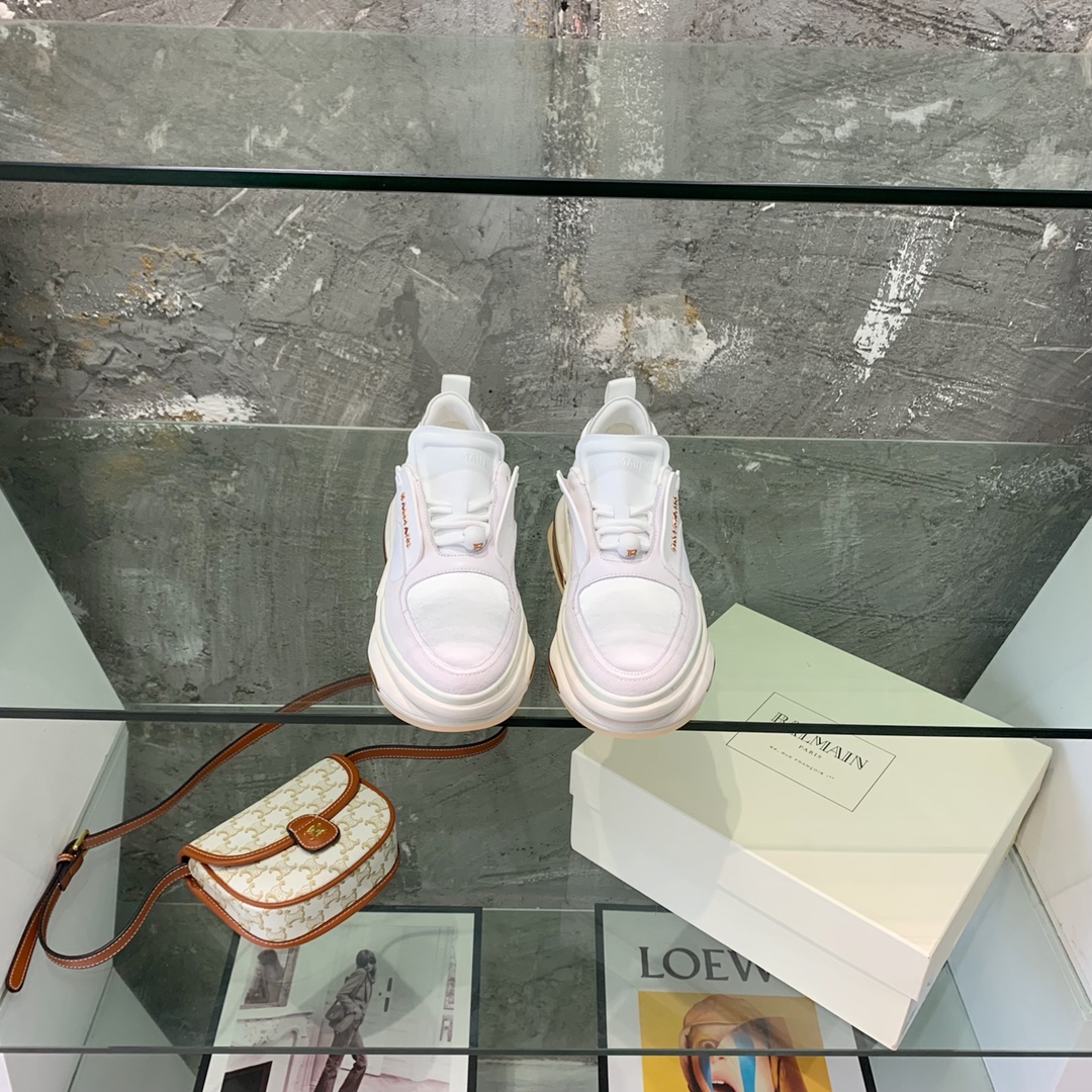 Balmain B-Bold Low-Top Sneakers - FashionPlug