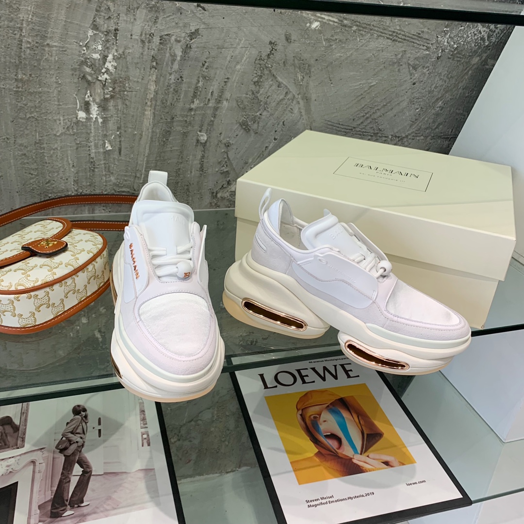 Balmain B-Bold Low-Top Sneakers - FashionPlug