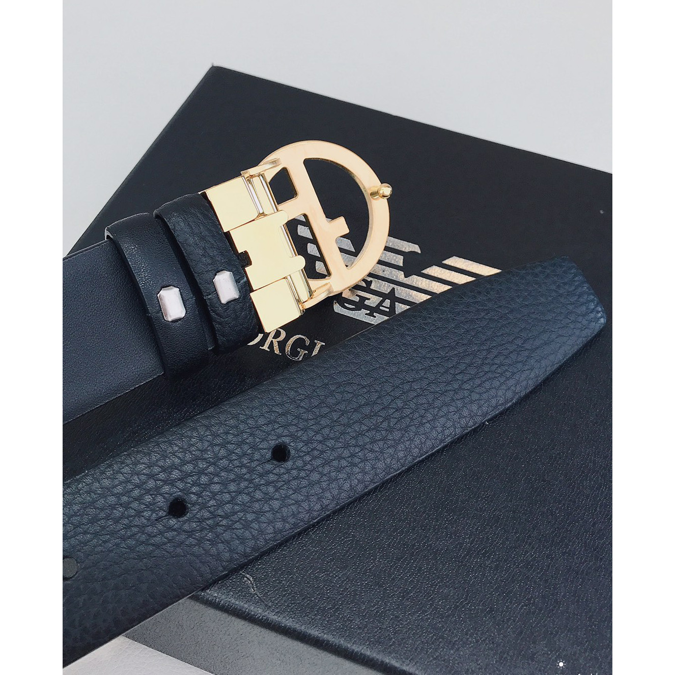 Armani Reversible Leather Belt  35mm - FashionPlug