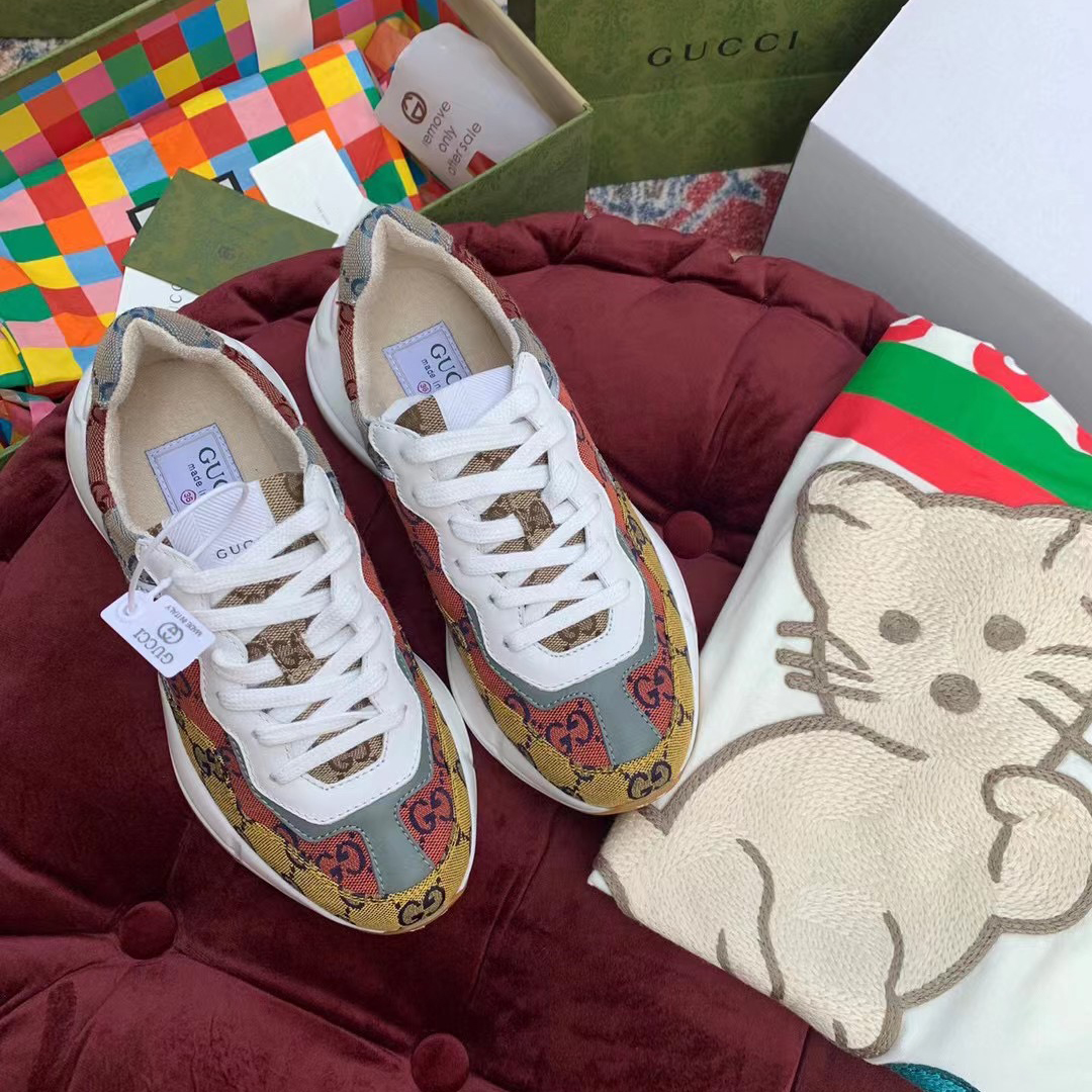 Gucci GG Multicolor Series Rhyton  Sneakers(upon uk size) - FashionPlug