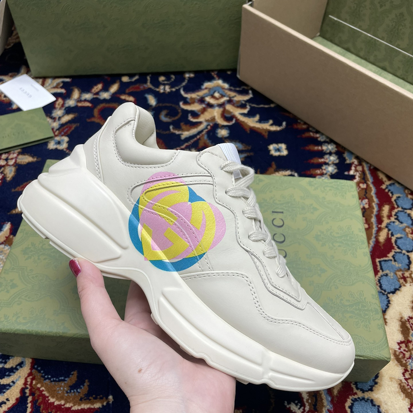 Gucci Women's Rhyton Sneakers - FashionPlug