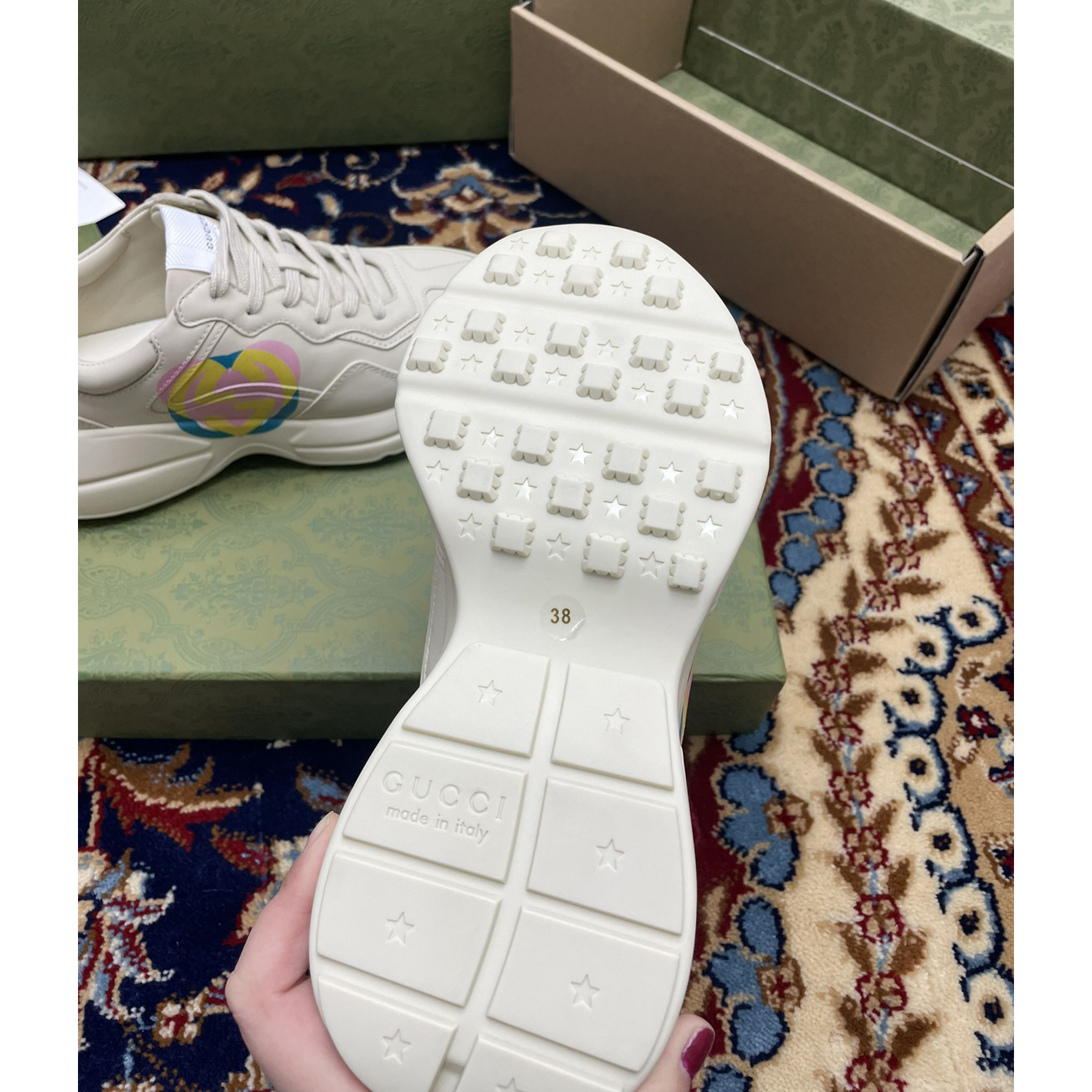 Gucci Women's Rhyton Sneakers - FashionPlug