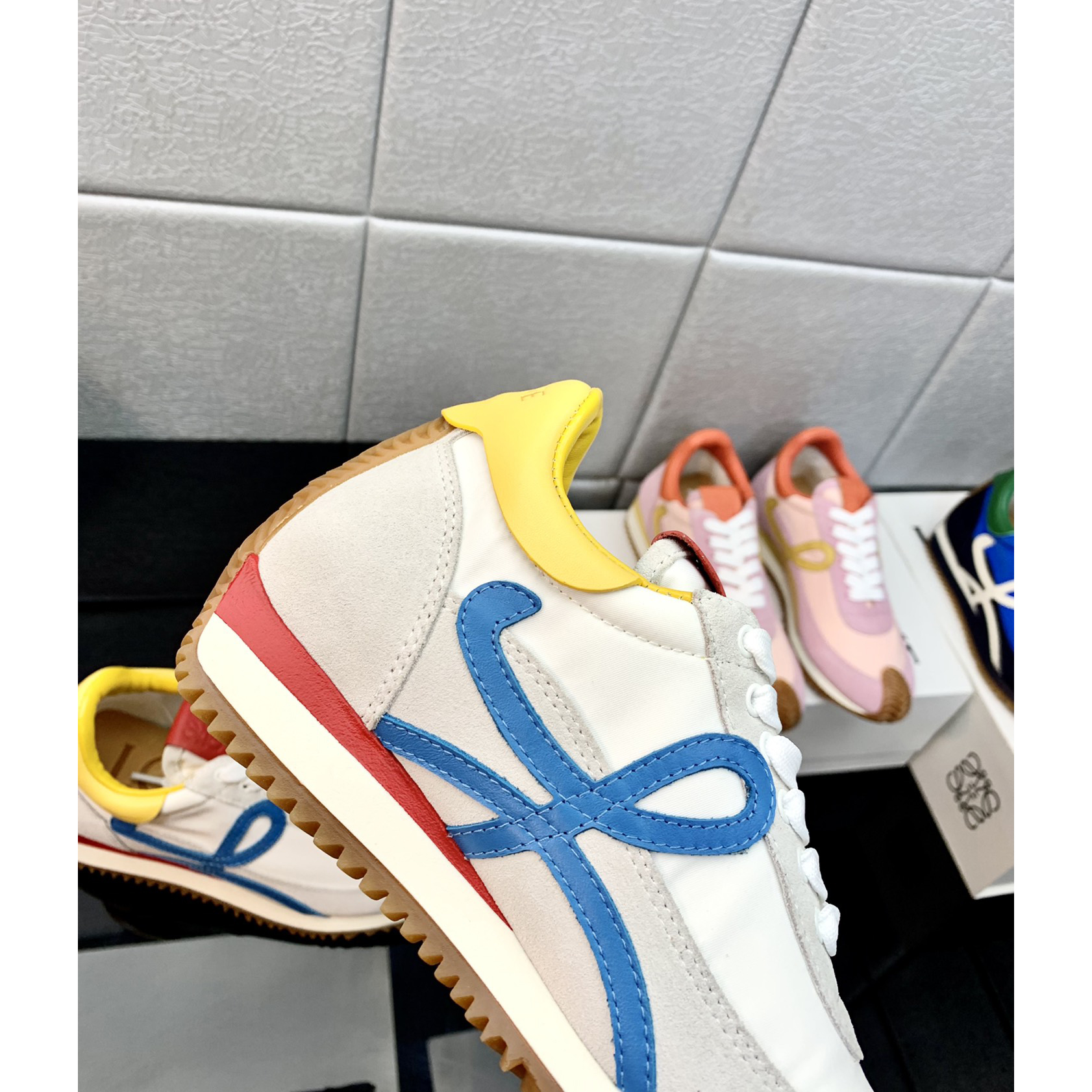 Loewe Flow Runner In Technical Mesh And Suede - FashionPlug