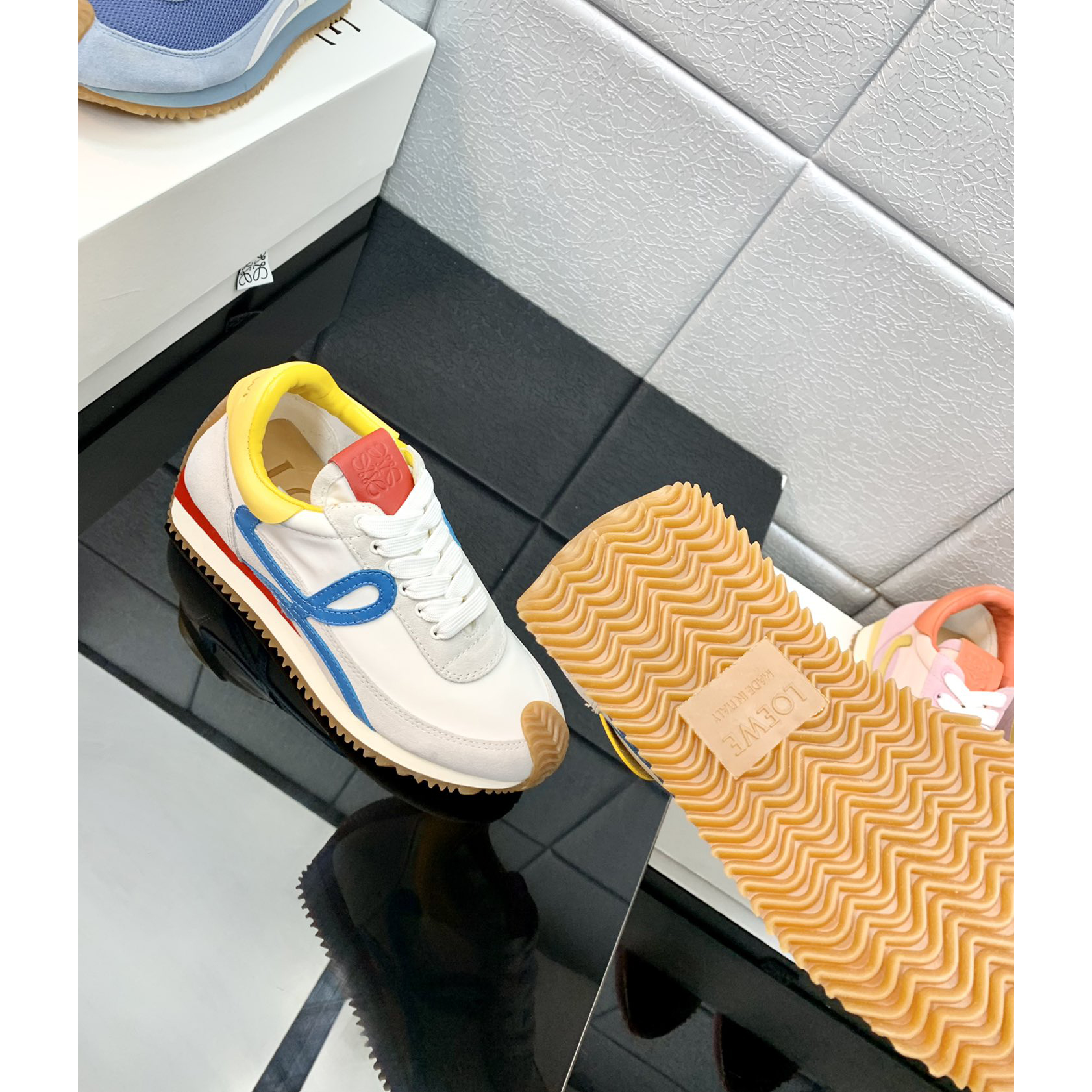 Loewe Flow Runner In Technical Mesh And Suede - FashionPlug