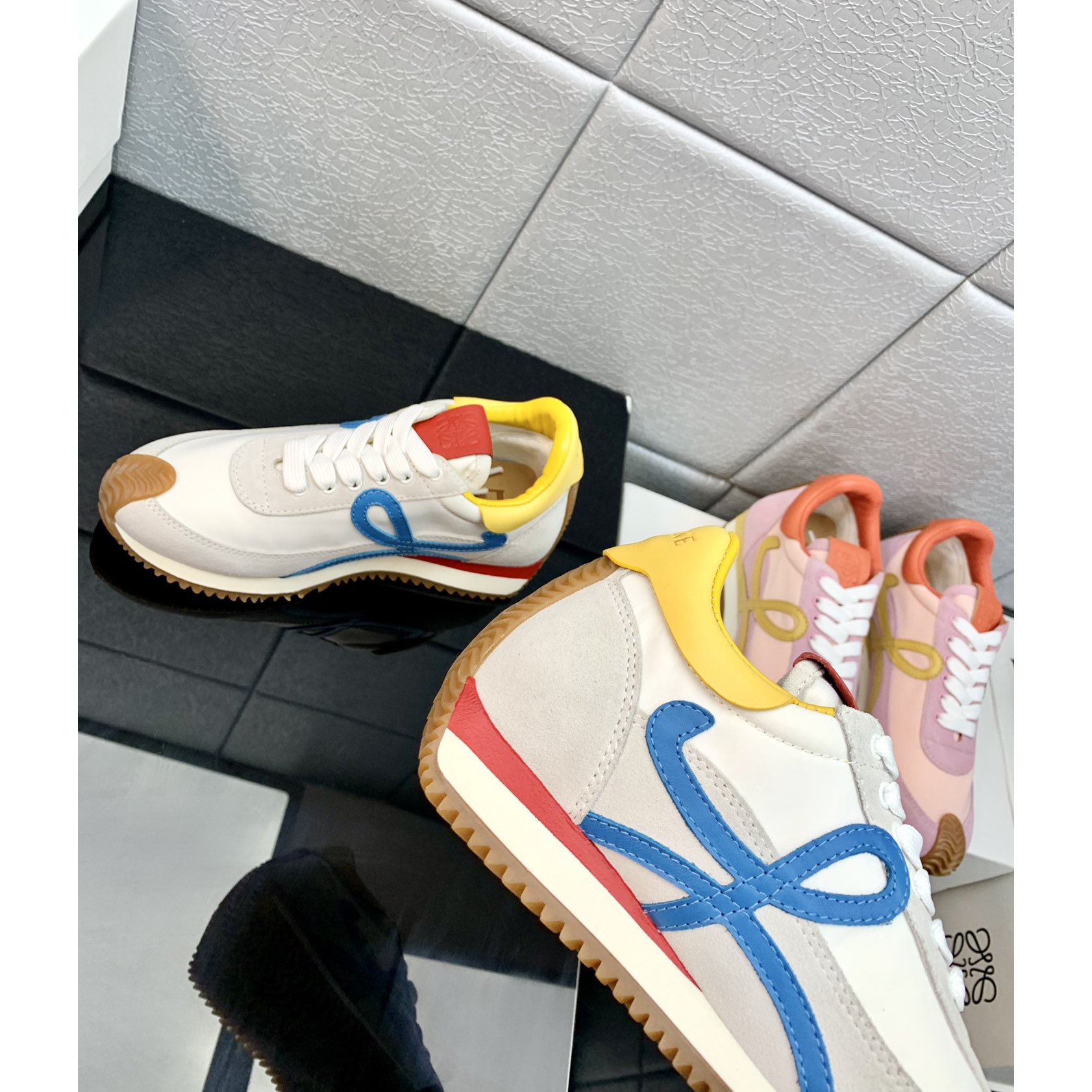 Loewe Flow Runner In Technical Mesh And Suede - FashionPlug