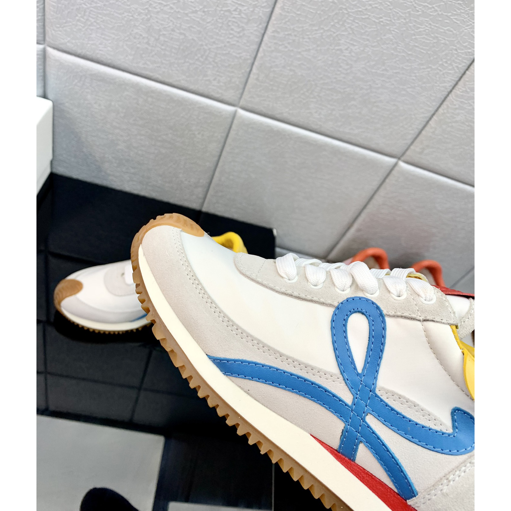 Loewe Flow Runner In Technical Mesh And Suede - FashionPlug