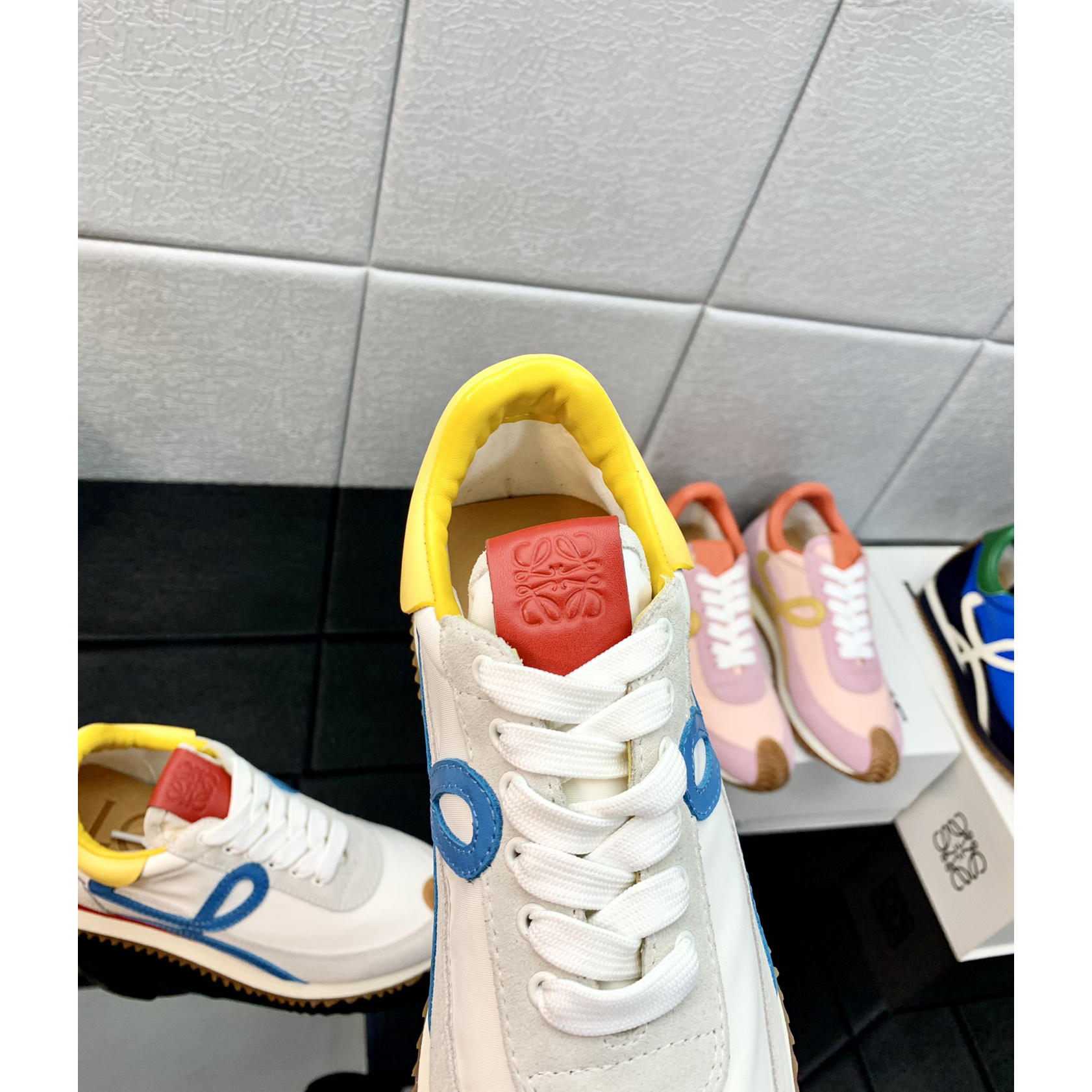 Loewe Flow Runner In Technical Mesh And Suede - FashionPlug