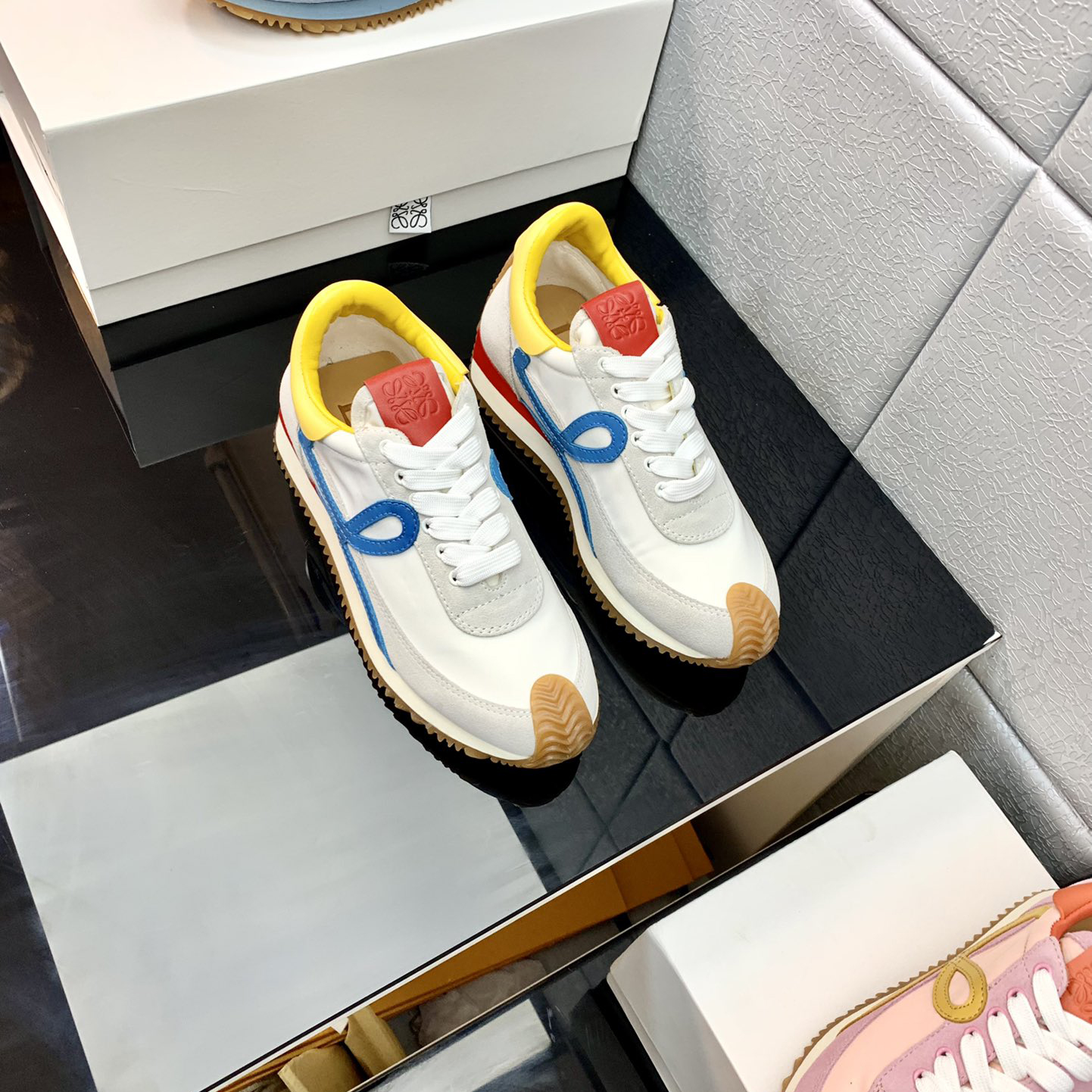 Loewe Flow Runner In Technical Mesh And Suede - FashionPlug