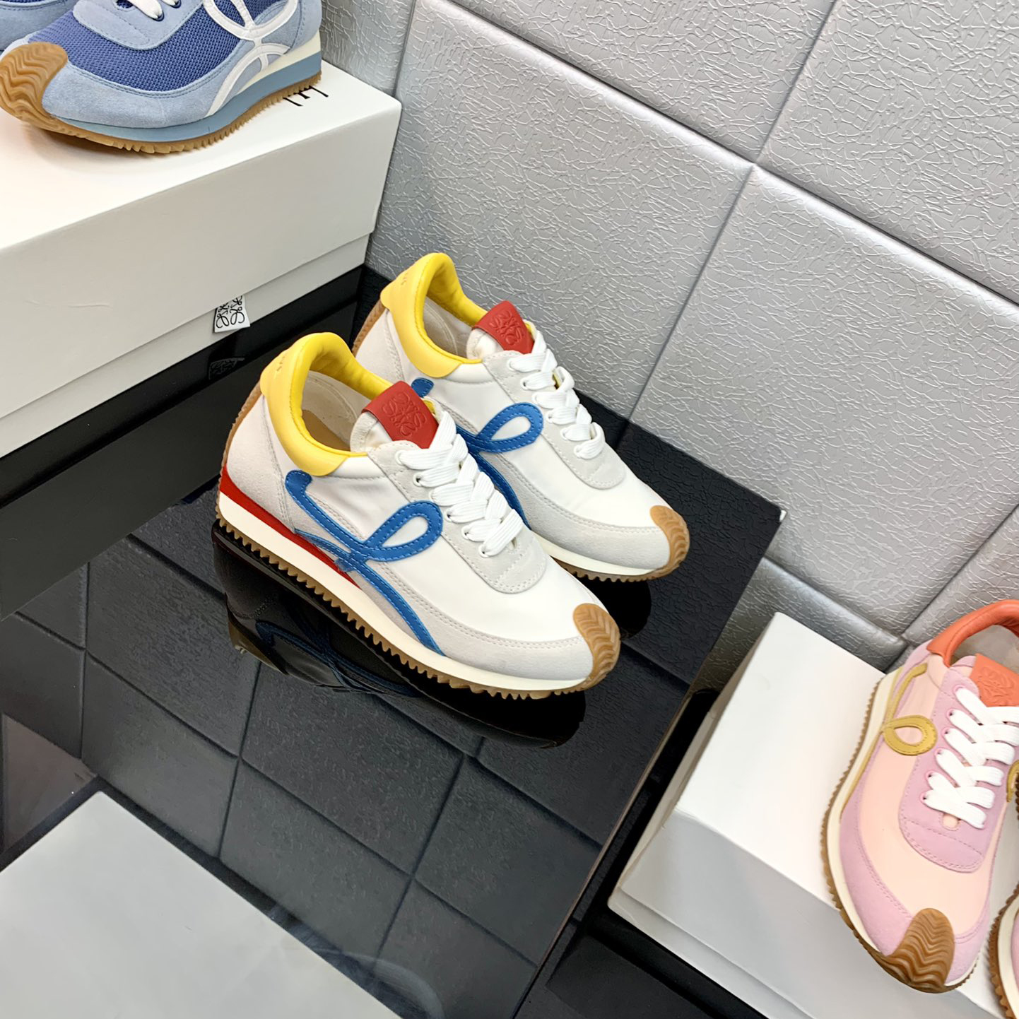 Loewe Flow Runner In Technical Mesh And Suede - FashionPlug