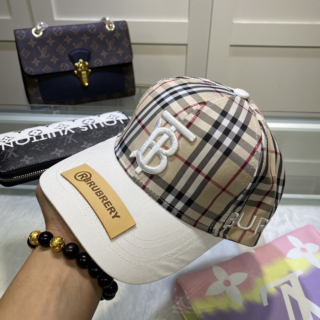 Burberry Monogram Motif Icon Stripe Baseball Cap - FashionPlug