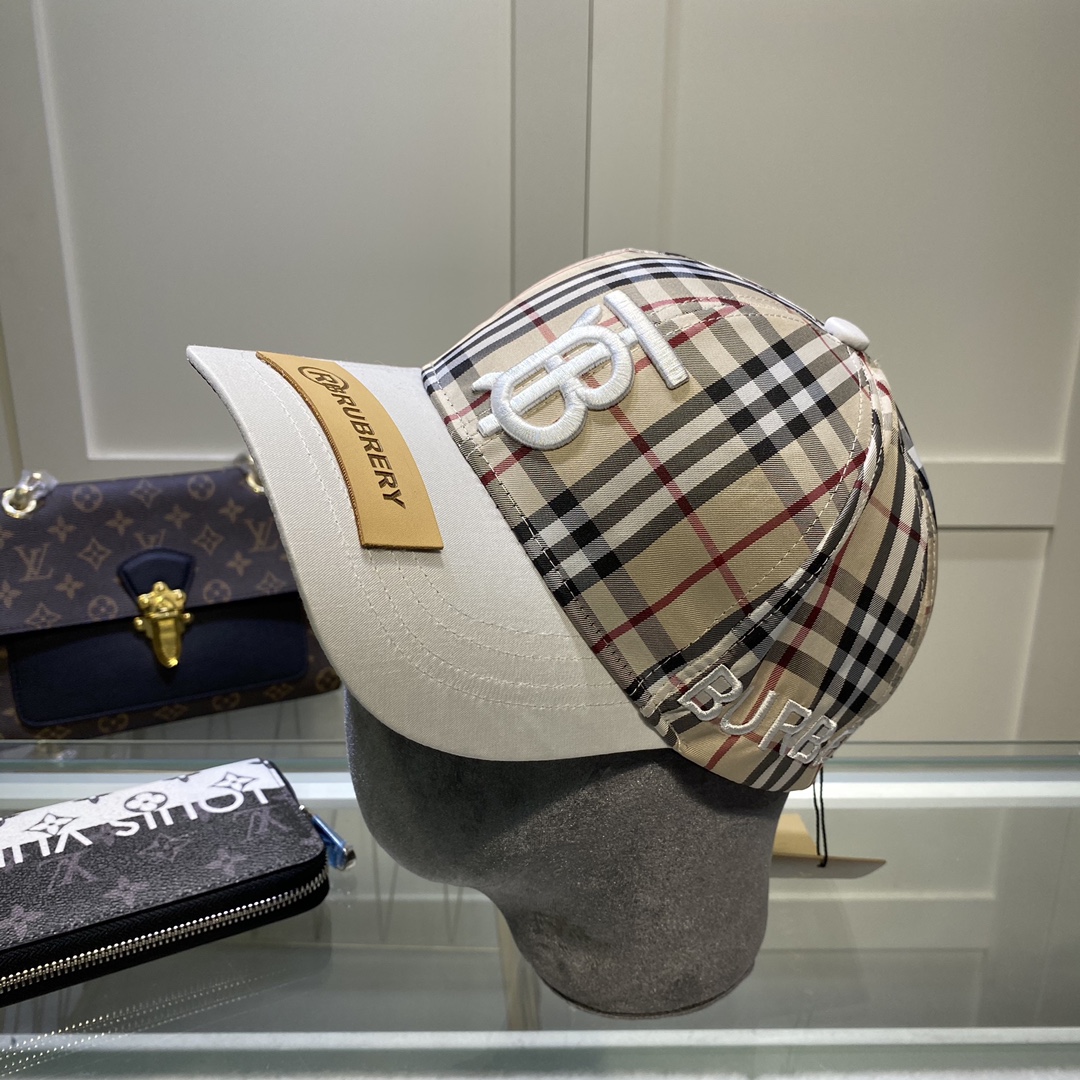 Burberry Monogram Motif Icon Stripe Baseball Cap - FashionPlug