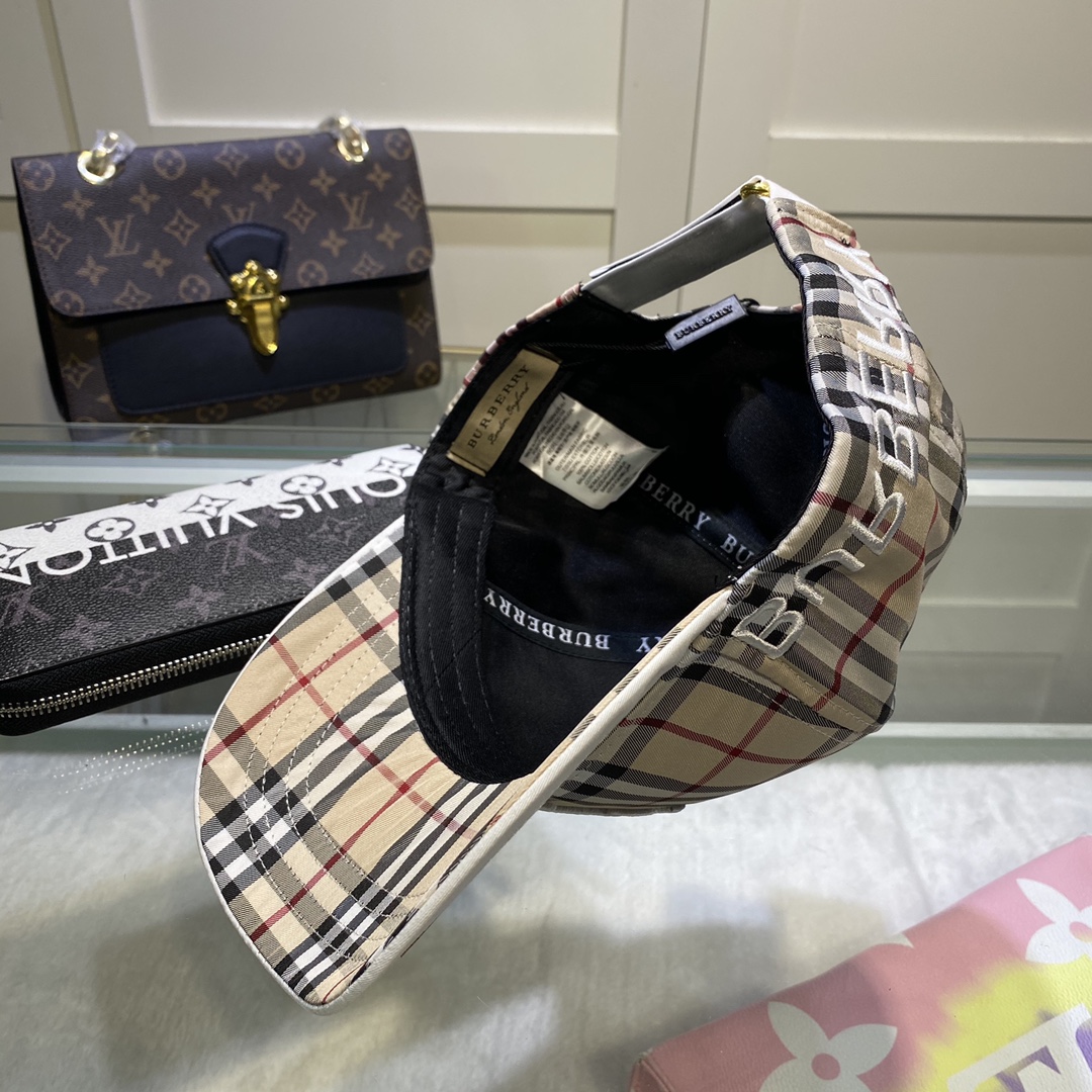 Burberry Monogram Motif Icon Stripe Baseball Cap - FashionPlug
