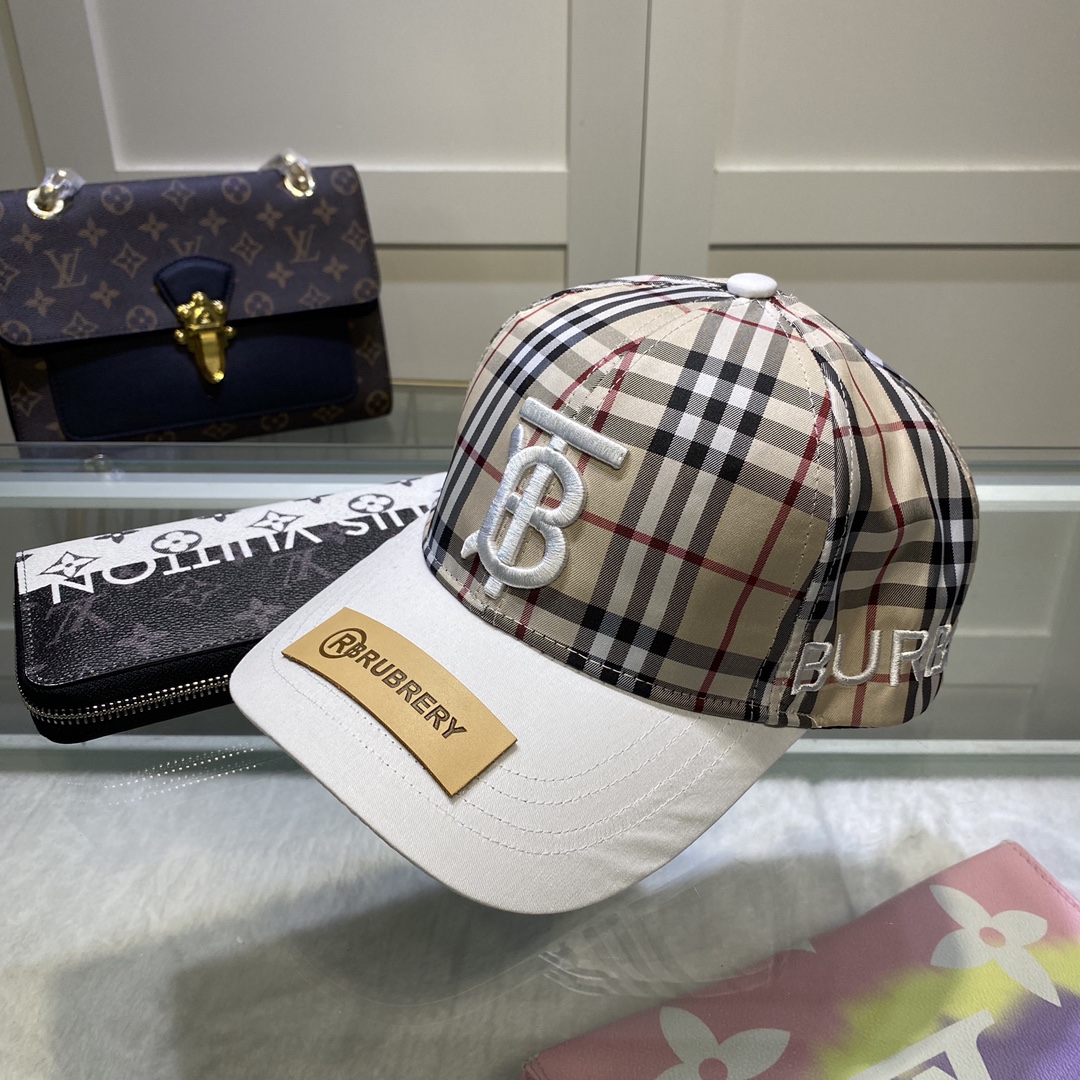 Burberry Monogram Motif Icon Stripe Baseball Cap - FashionPlug
