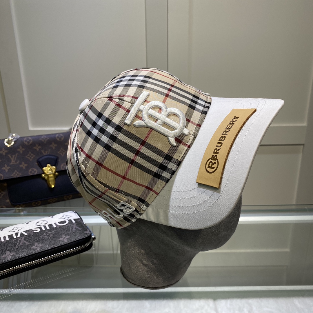 Burberry Monogram Motif Icon Stripe Baseball Cap - FashionPlug
