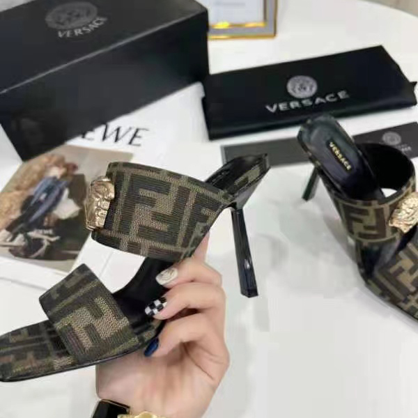 Versace x Fendi  Fendace Heel Sandals - FashionPlug