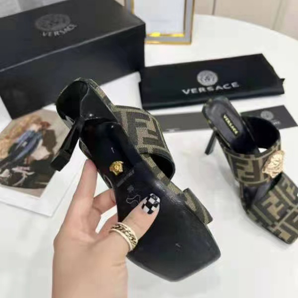 Versace x Fendi  Fendace Heel Sandals - FashionPlug