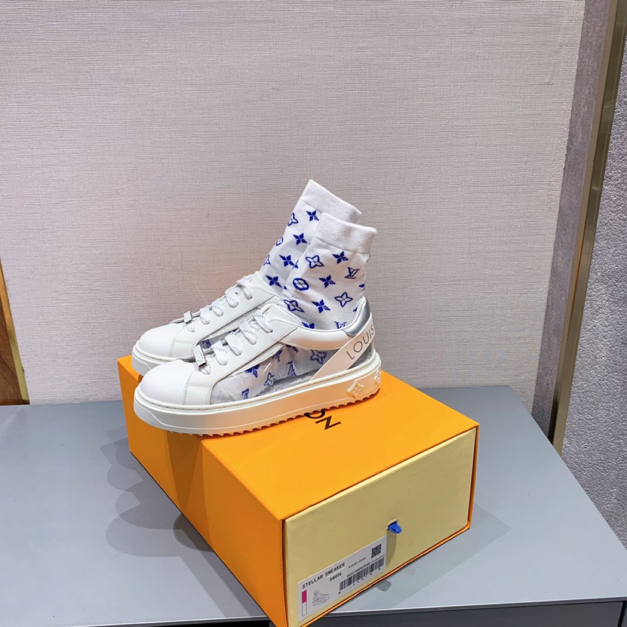 Louis Vuitton Time Out PVC Transparent Logo Sneaker - FashionPlug