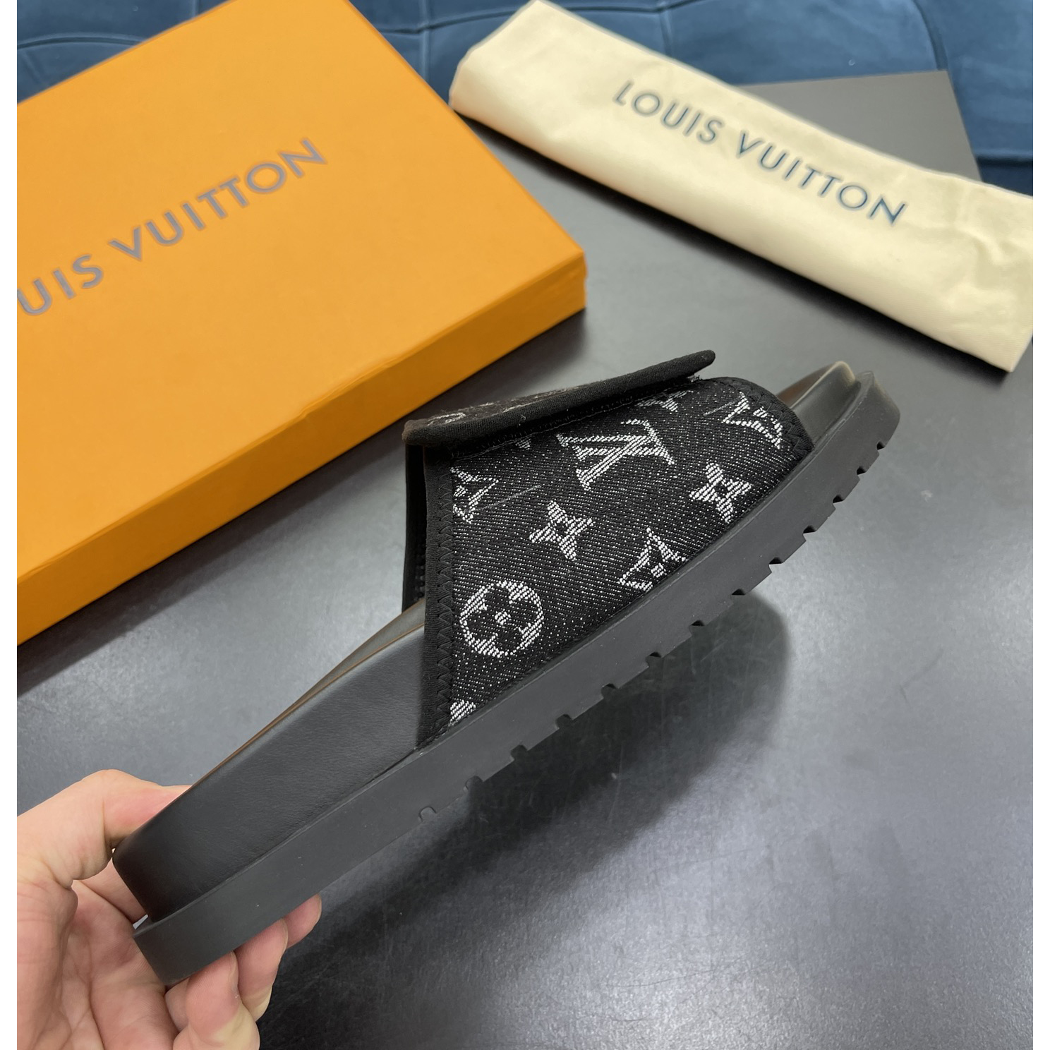 Louis Vuitton x NBA Monogram Slipper - FashionPlug