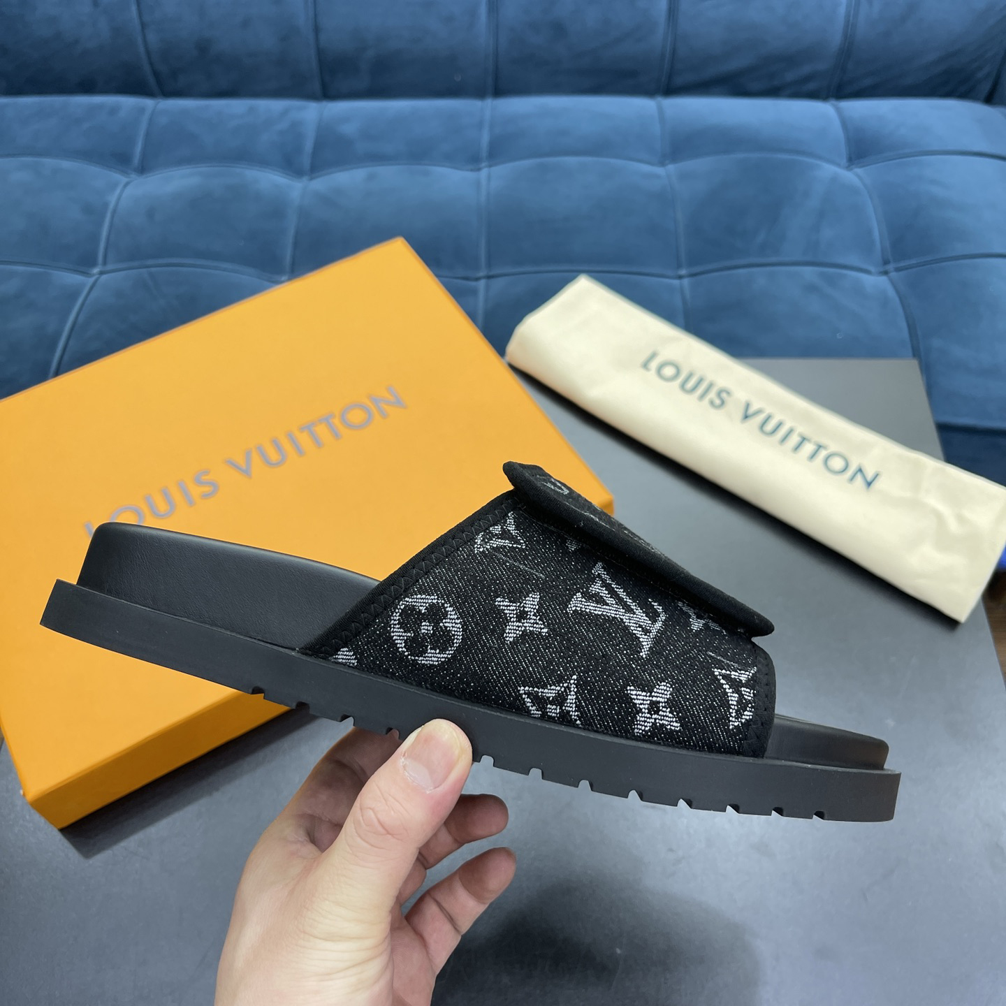 Louis Vuitton x NBA Monogram Slipper - FashionPlug