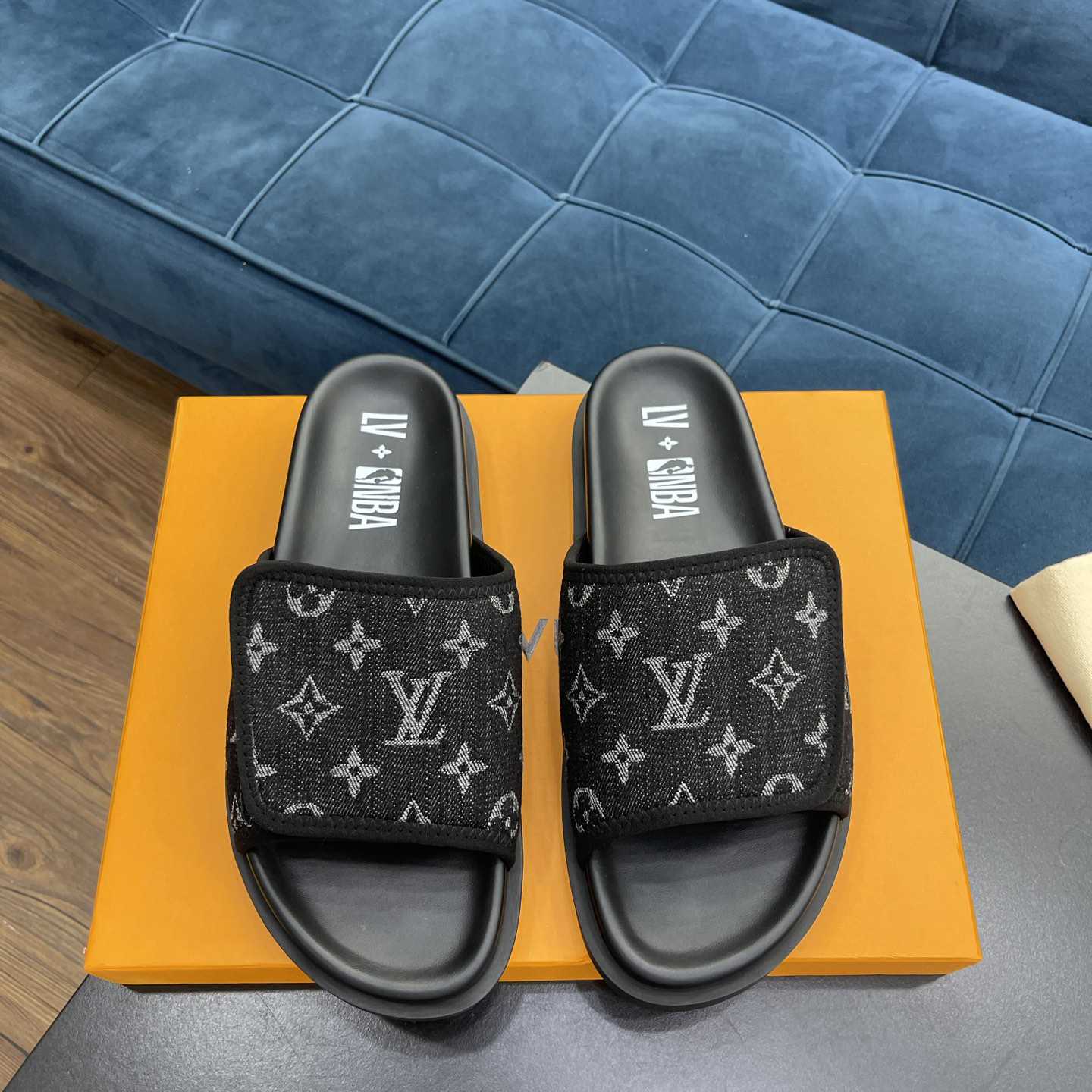 Louis Vuitton x NBA Monogram Slipper - FashionPlug