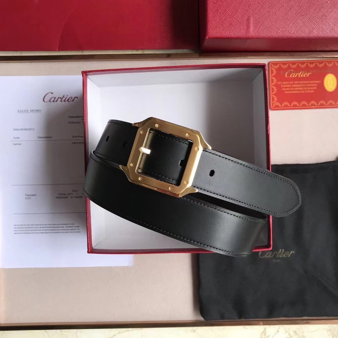 Cartier 34mm Leather  Belt  - FashionPlug