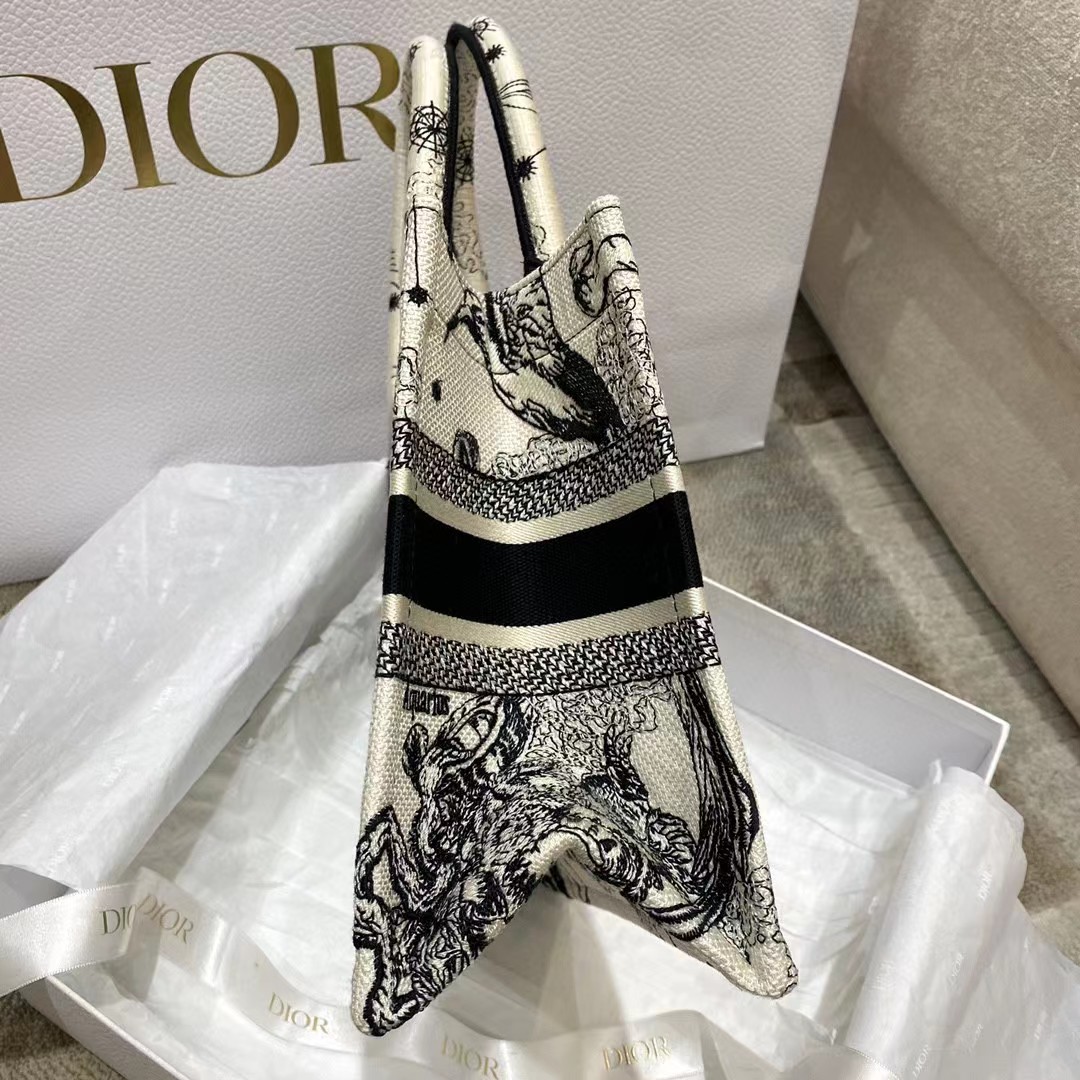 Dior Oblique Embroidered Book Tote - FashionPlug