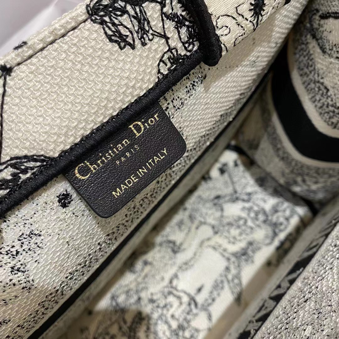 Dior Oblique Embroidered Book Tote - FashionPlug
