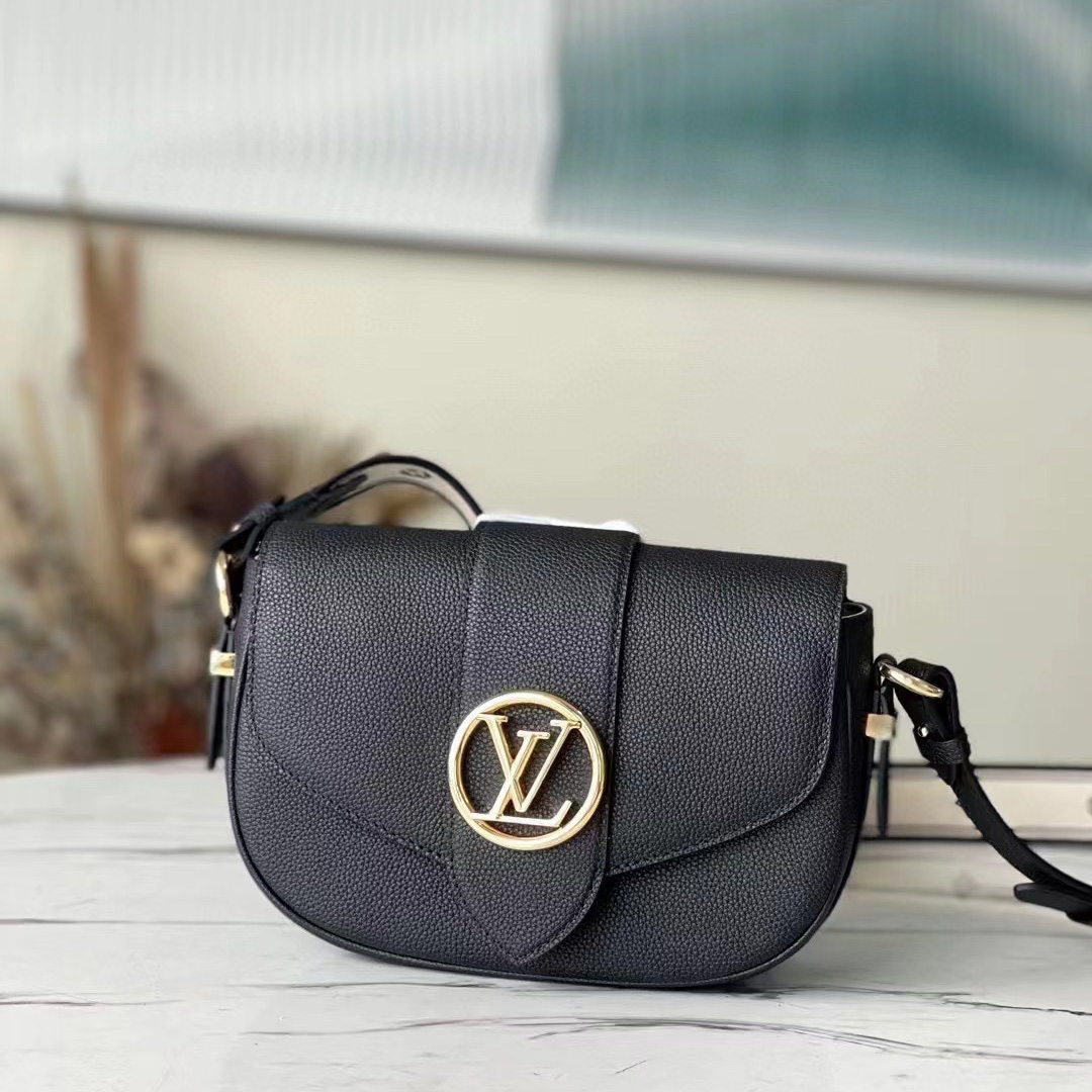 Louis Vuitton  Black Shoulder Bag （25-17.5-8CM） - FashionPlug