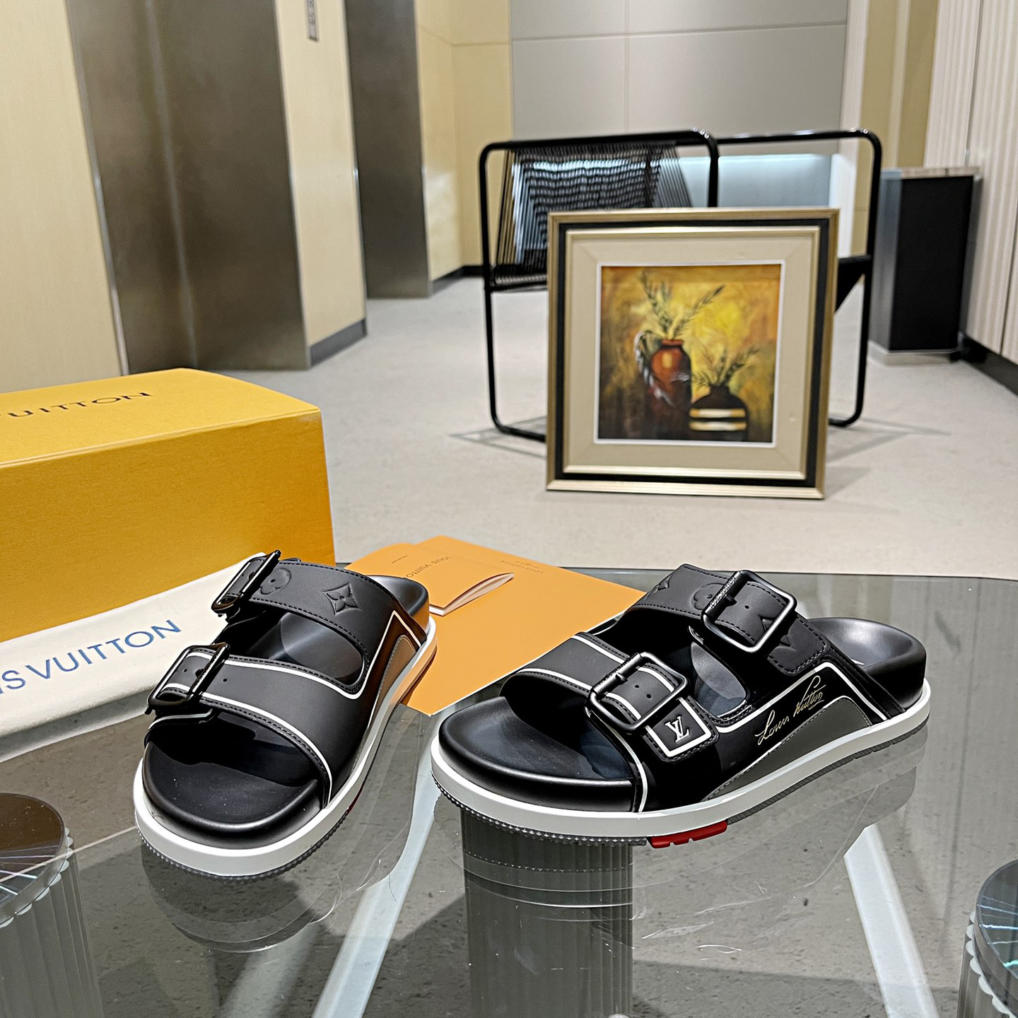 Louis Vuitton Men's Trainer Slippers - FashionPlug