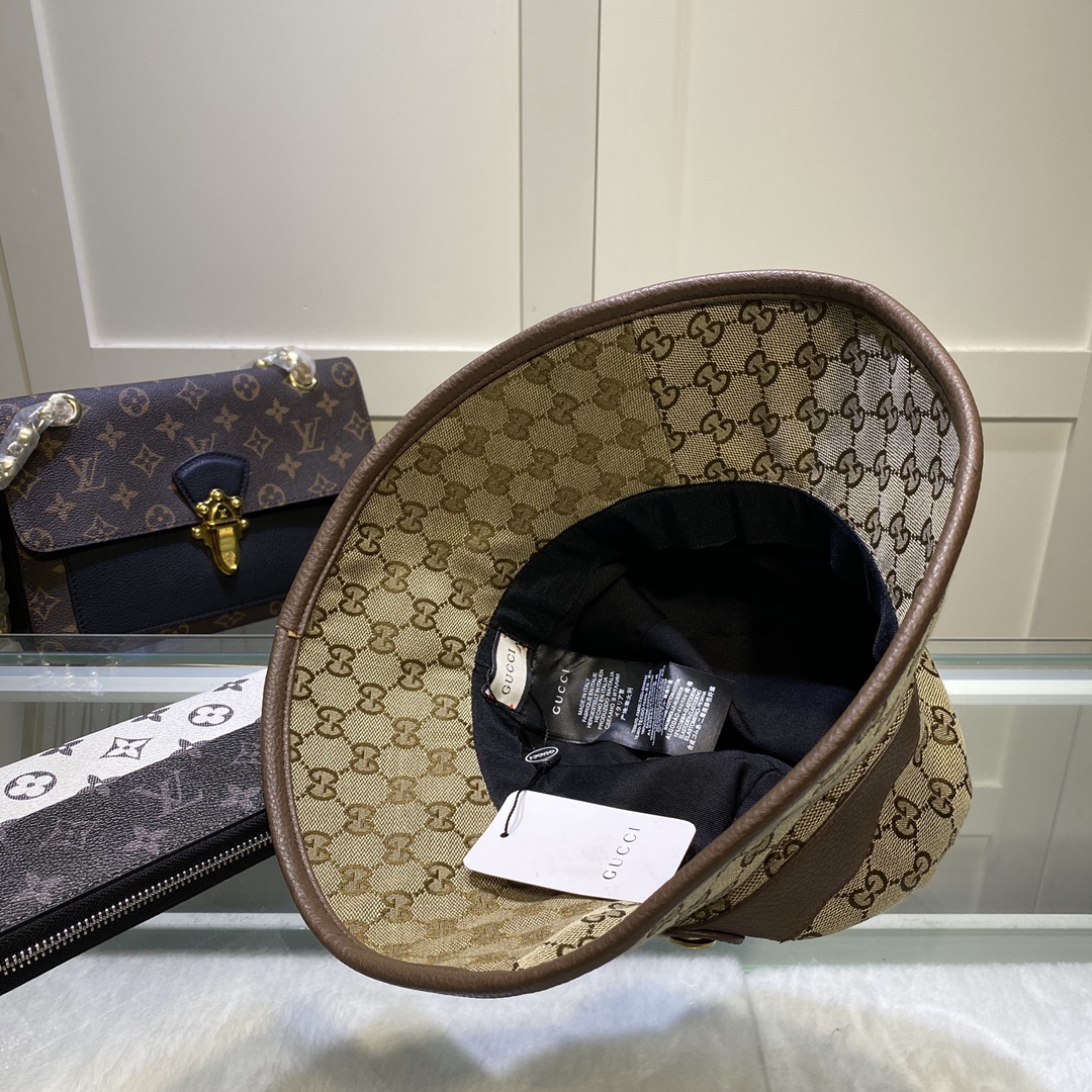 Gucci GG Canvas Bucket Hat    ‎576587 - FashionPlug