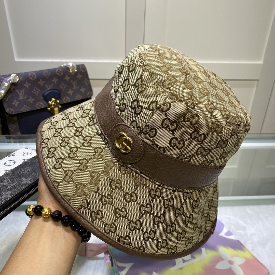 Gucci GG Canvas Bucket Hat    ‎576587 - FashionPlug