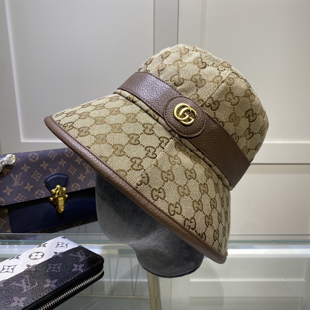 Gucci GG Canvas Bucket Hat    ‎576587 - FashionPlug