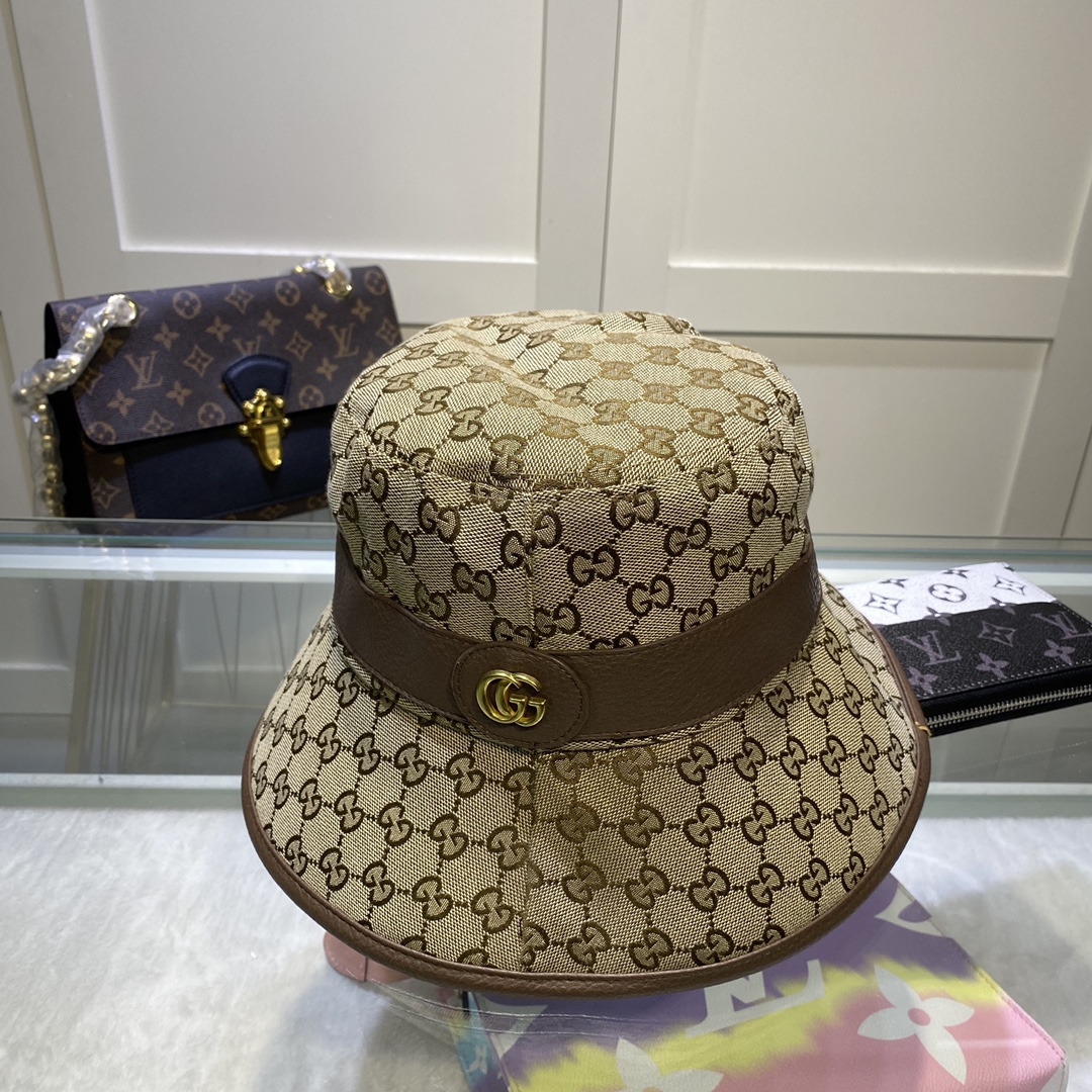 Gucci GG Canvas Bucket Hat    ‎576587 - FashionPlug