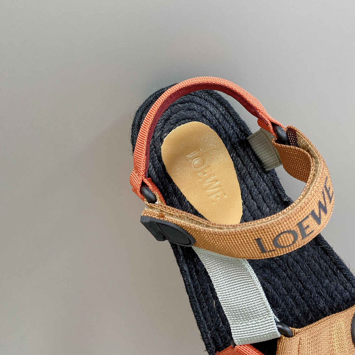 Loewe Strappy Espadrille In Nylon - FashionPlug