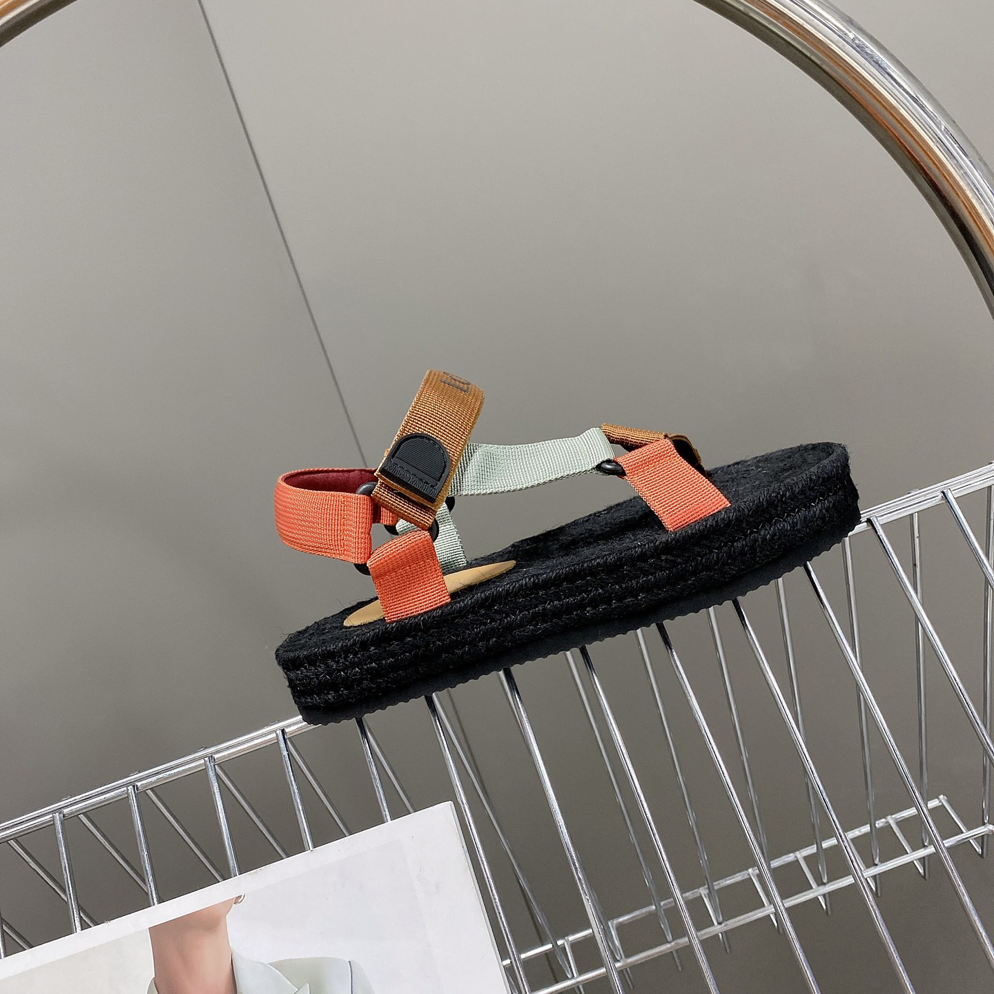 Loewe Strappy Espadrille In Nylon - FashionPlug