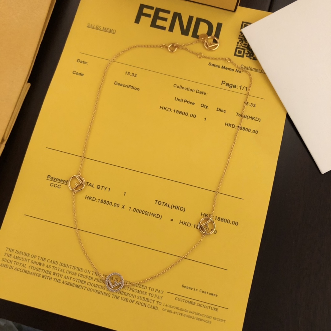 Fendi F Is Fendi Necklace - FashionPlug