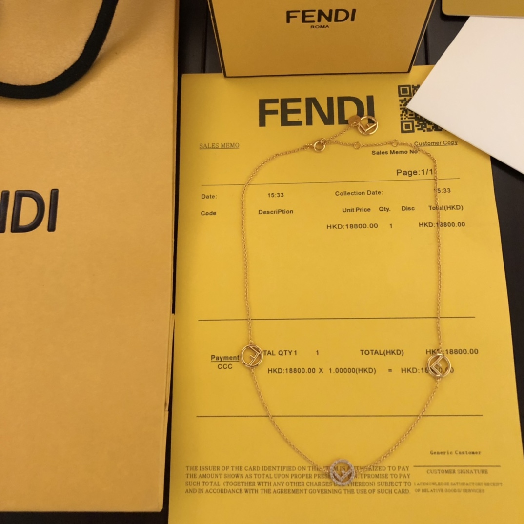 Fendi F Is Fendi Necklace - FashionPlug