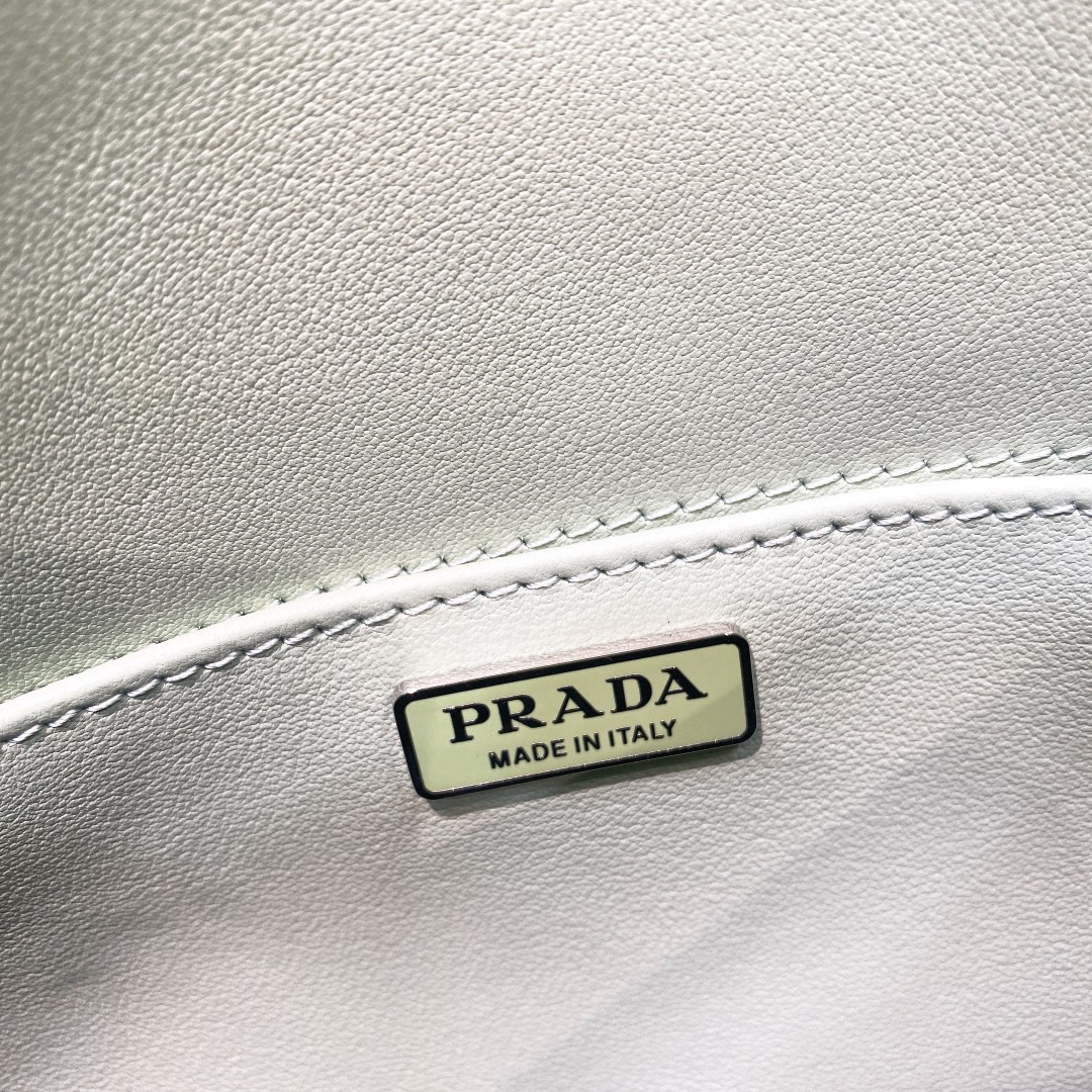 Prada Cleo Brushed Leather Shoulder Bag In Green(24-19-6cm)   1BD303 - FashionPlug