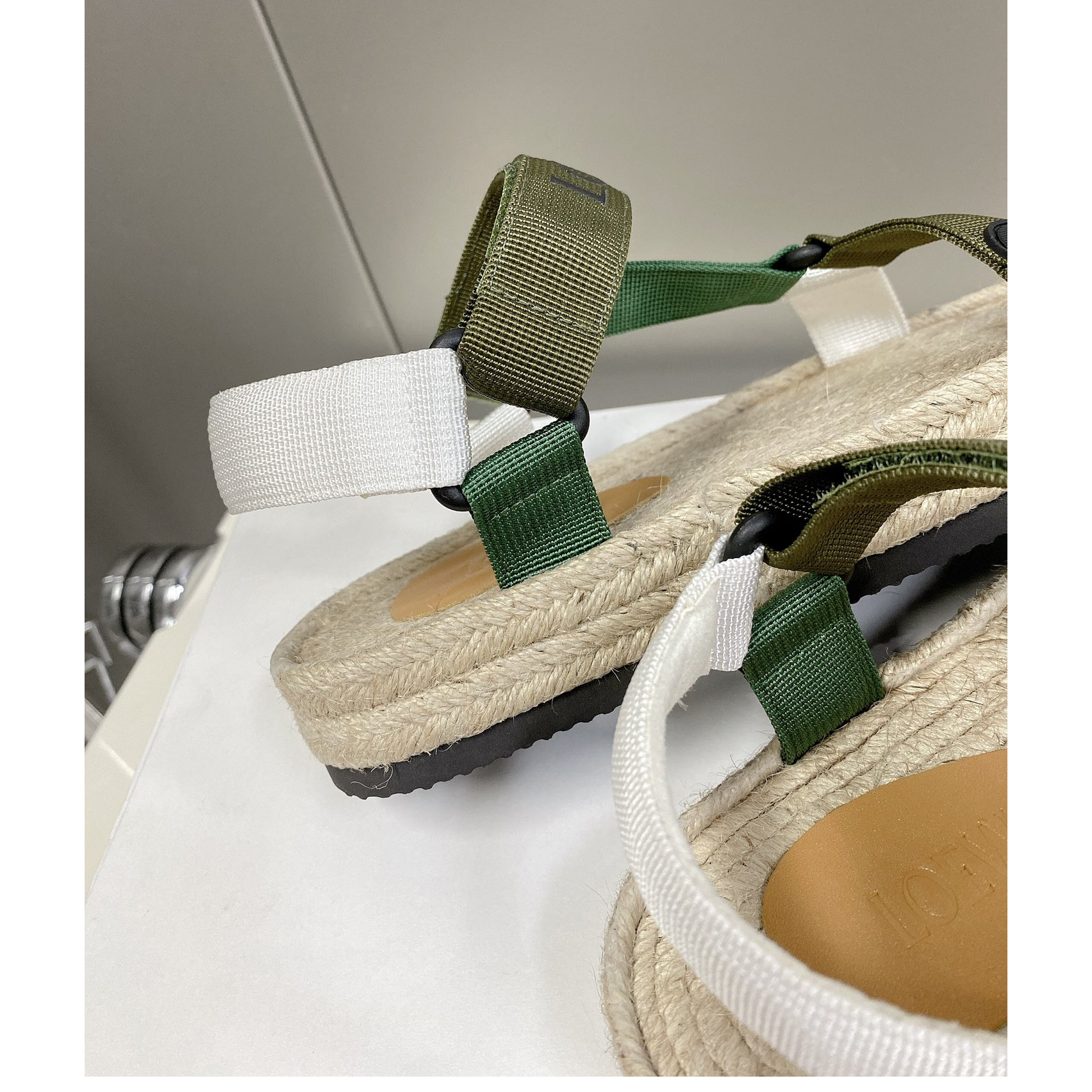Loewe Strappy Espadrille In Nylon - FashionPlug